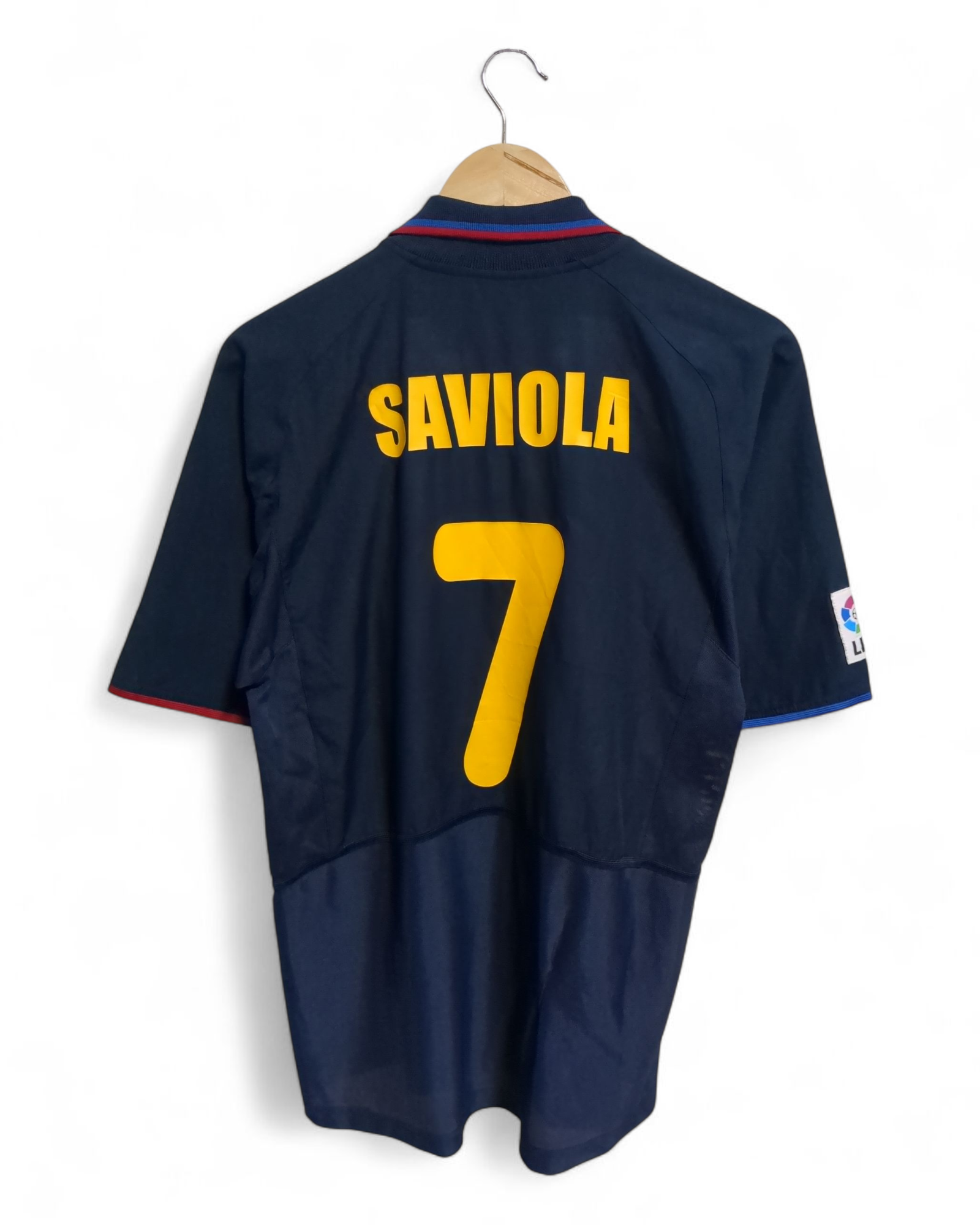 2002-03 Nike Barcelona Away Shirt #7 Saviola - (M)