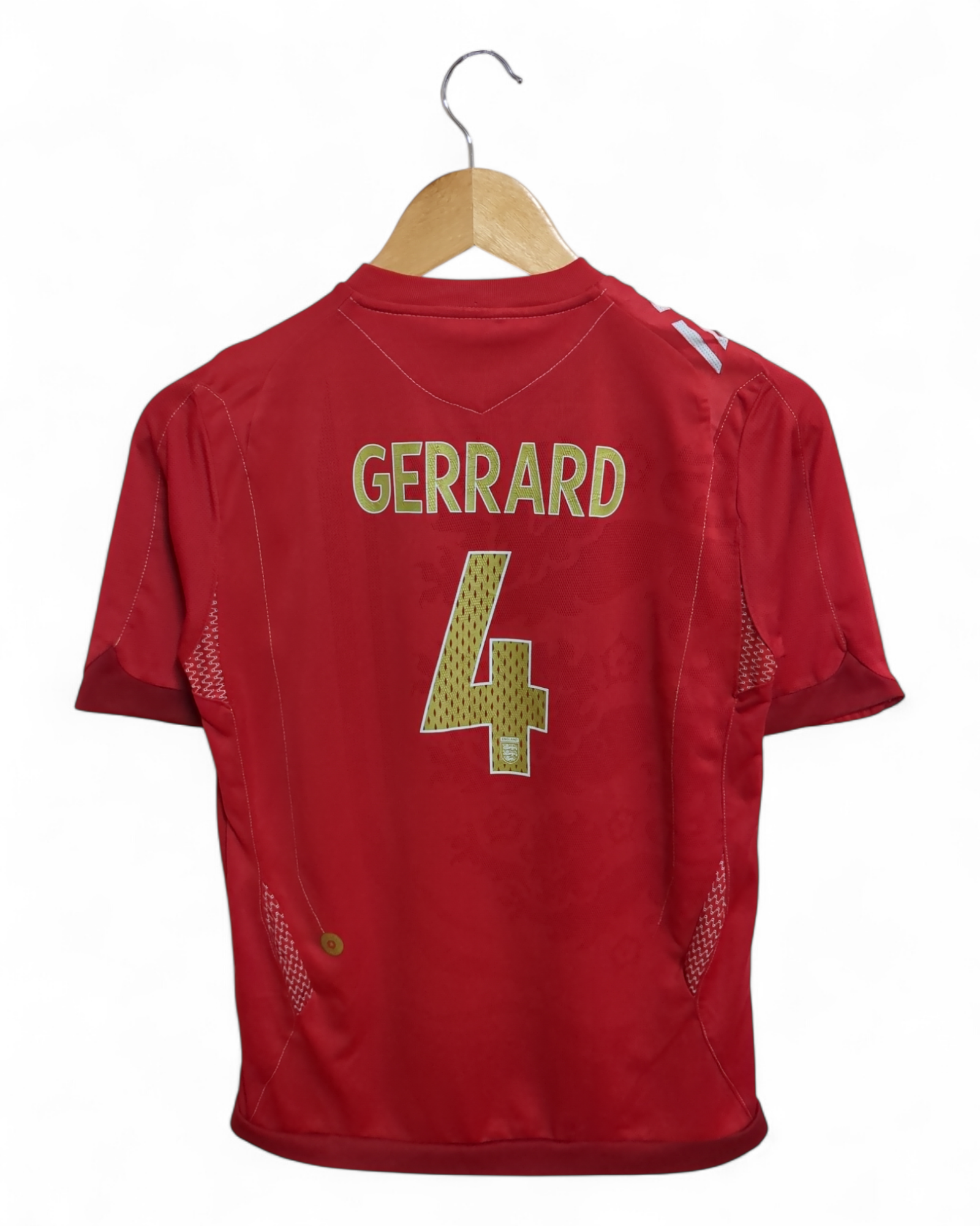 2006-08 Umbro England Away Shirt #4 Gerrard - (S)
