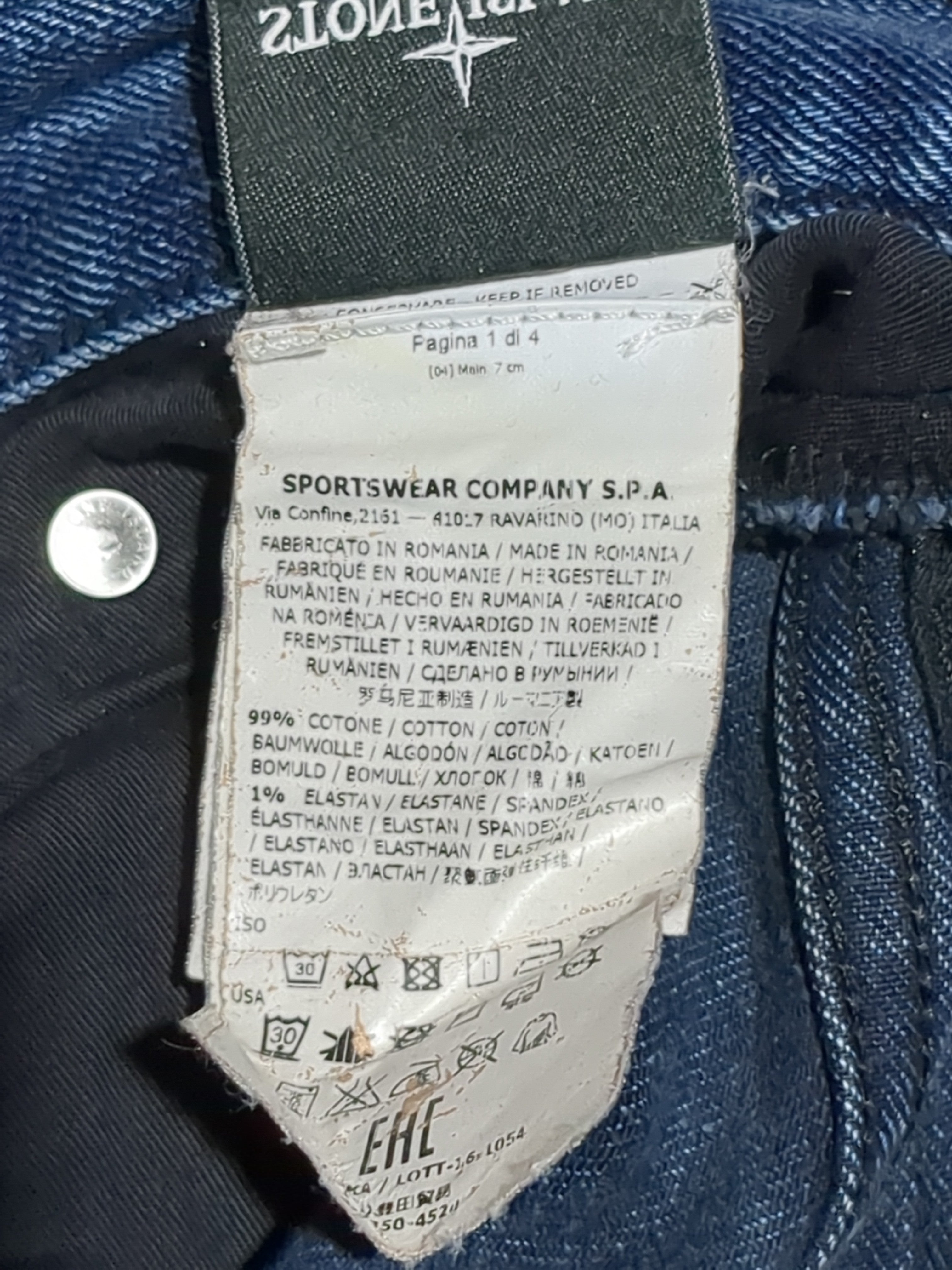 Stone Island 2015 SK Denim Jeans - (W32 x L35)