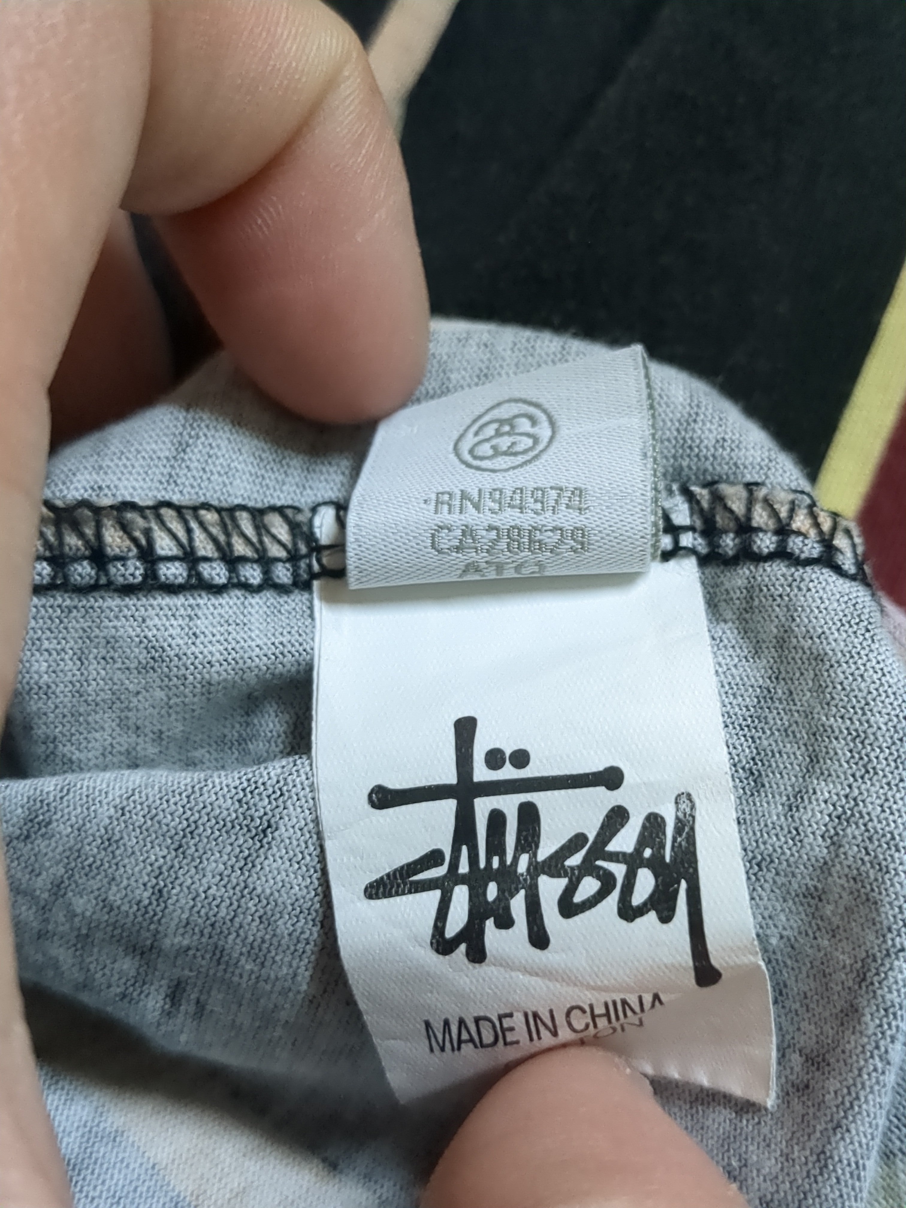 Stussy Australia Est. 1980 Center Logo Striped Tee - (L)