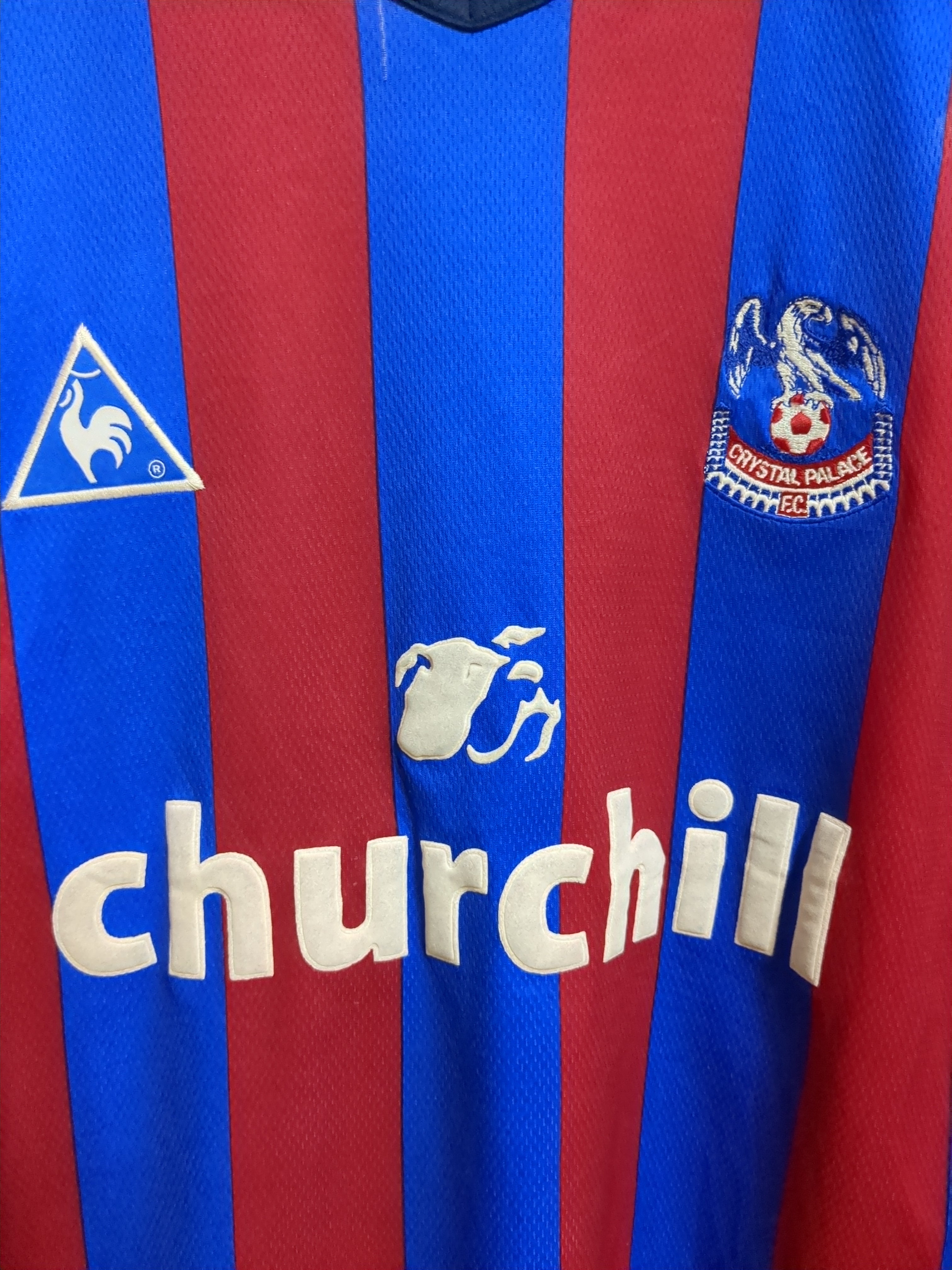 2002-03 Le Coq Sportif Crystal Palace Home L/S Shirt - (XL)