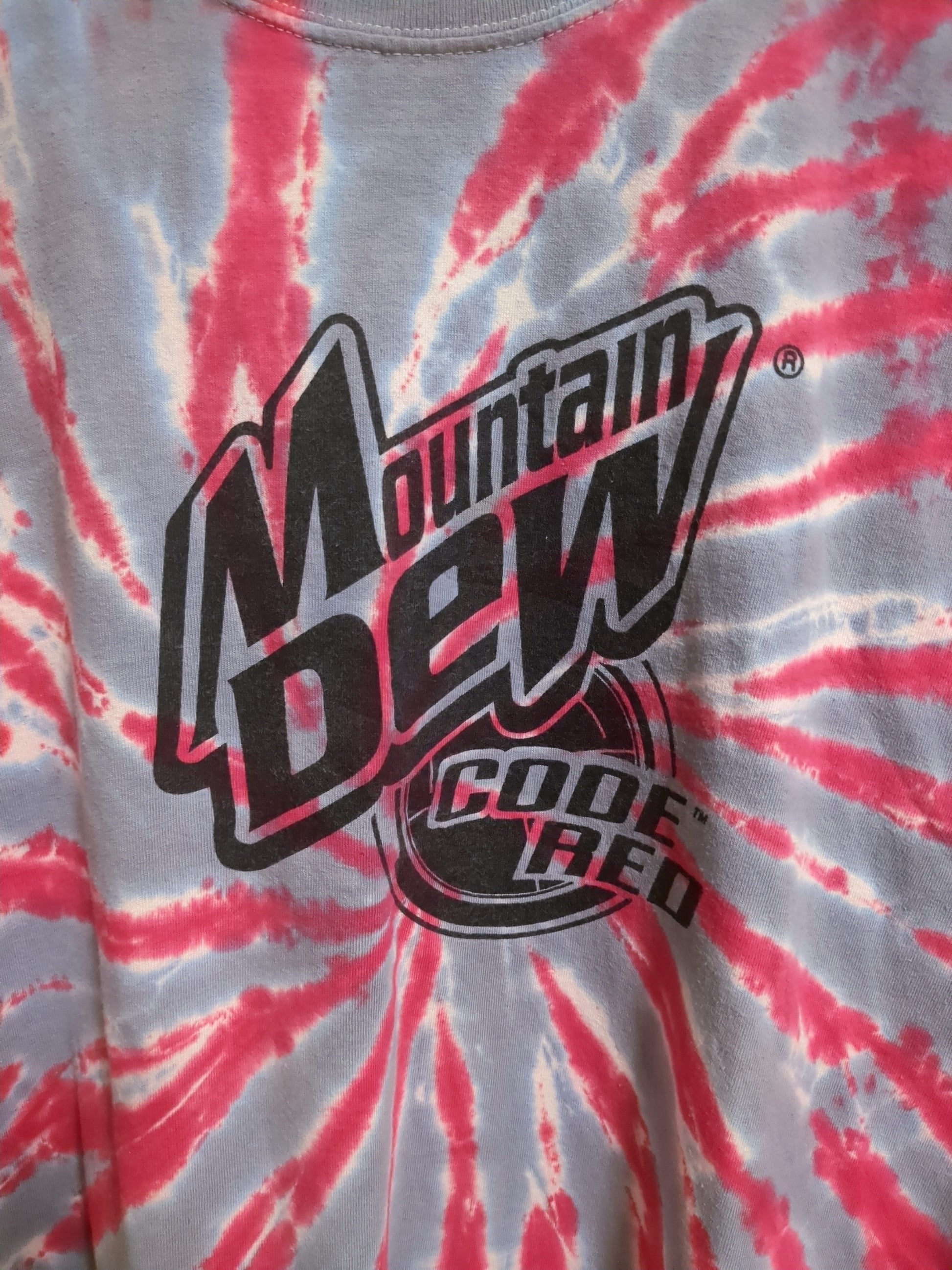 Anvil 00s Mountain Dew Code Red Tie-Dye Tee - (L)