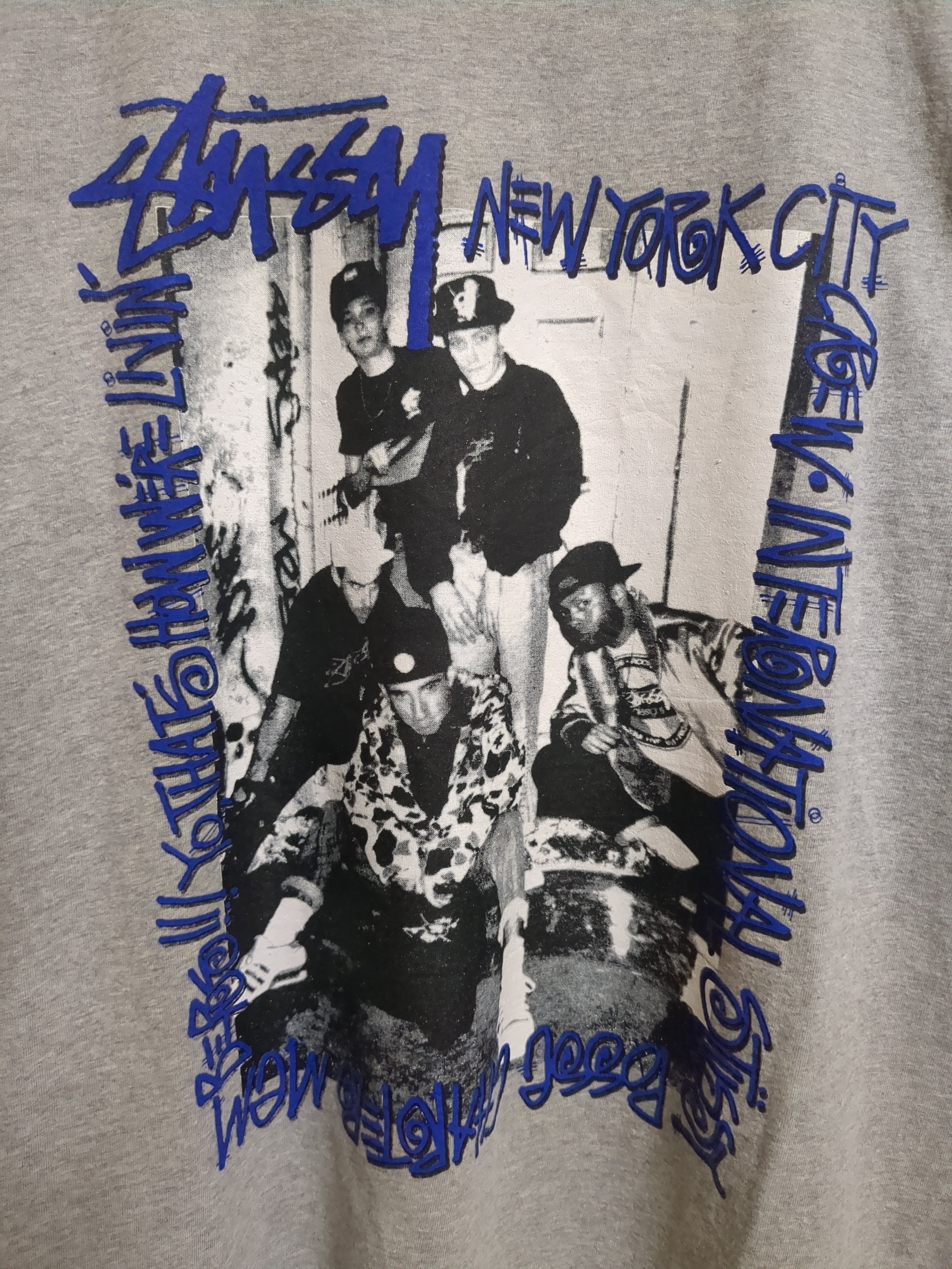 Stussy 00s NY City International Crew Tee - (M) – The Cold Stussy 00s NY City International Crew Tee - (M) – The Cold
