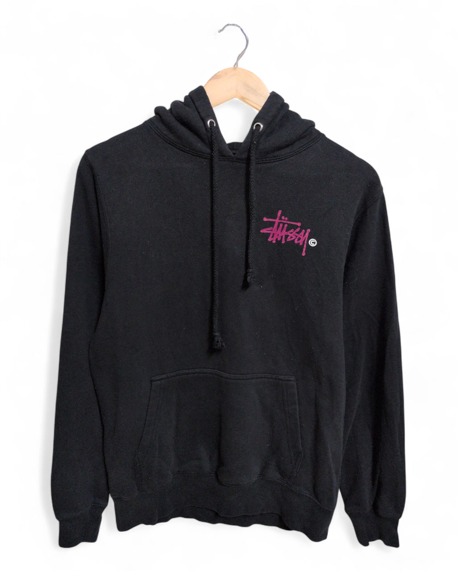 Stussy 00s Basic Logo Hooded Sweatshirt - (M)
