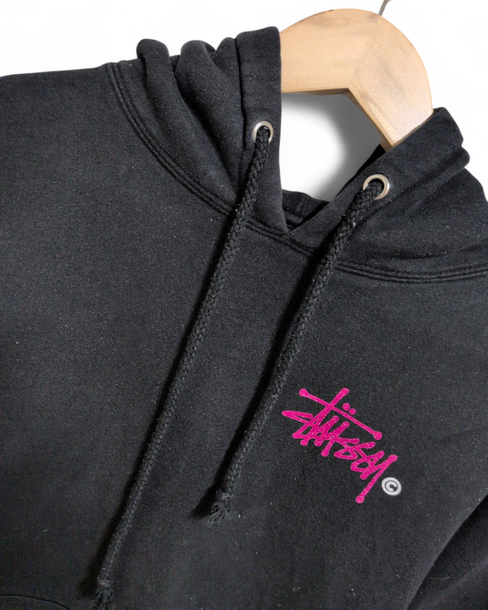 Stussy 00s Basic Logo Hooded Sweatshirt - (M)