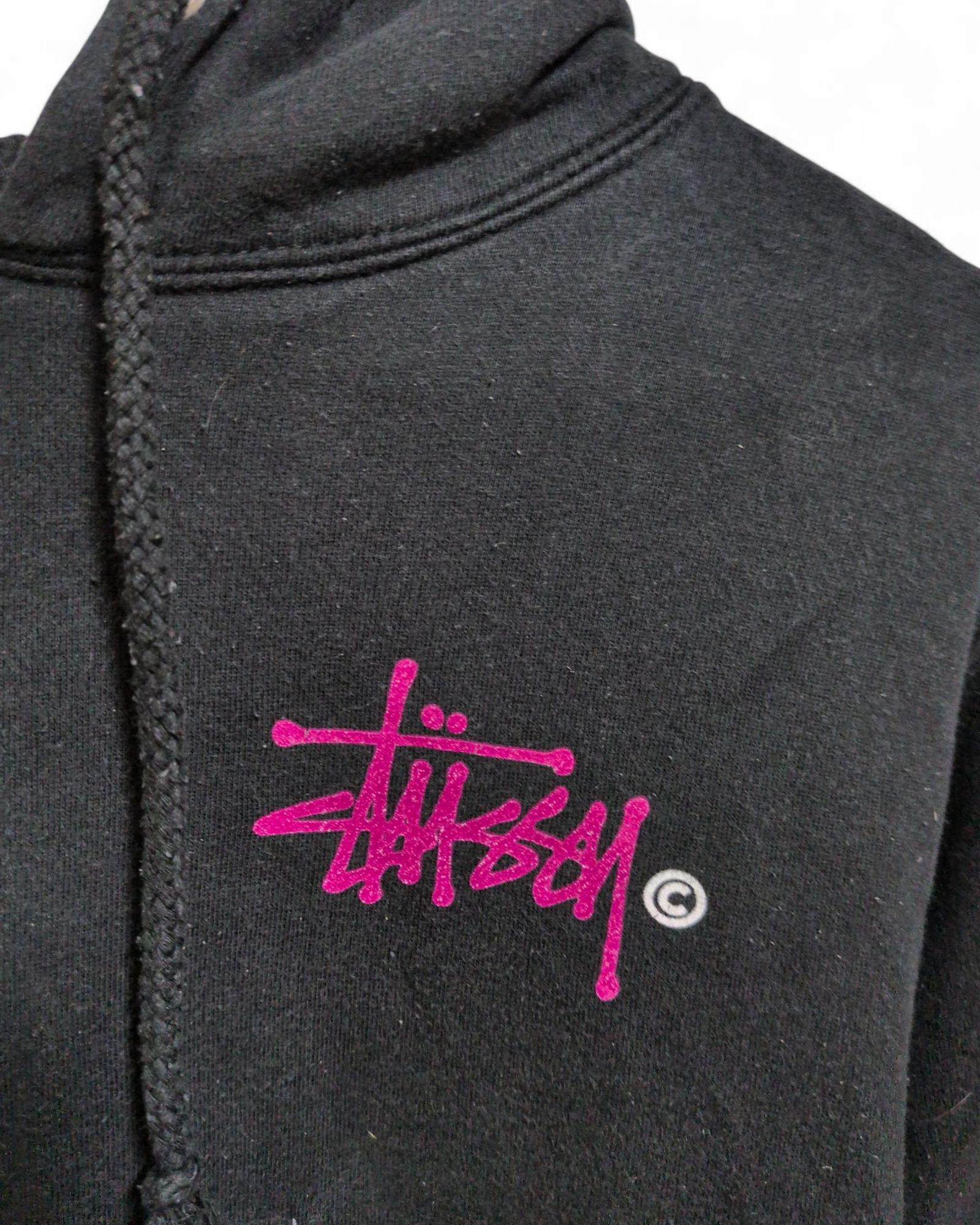 Stussy 00s Basic Logo Hooded Sweatshirt - (M)