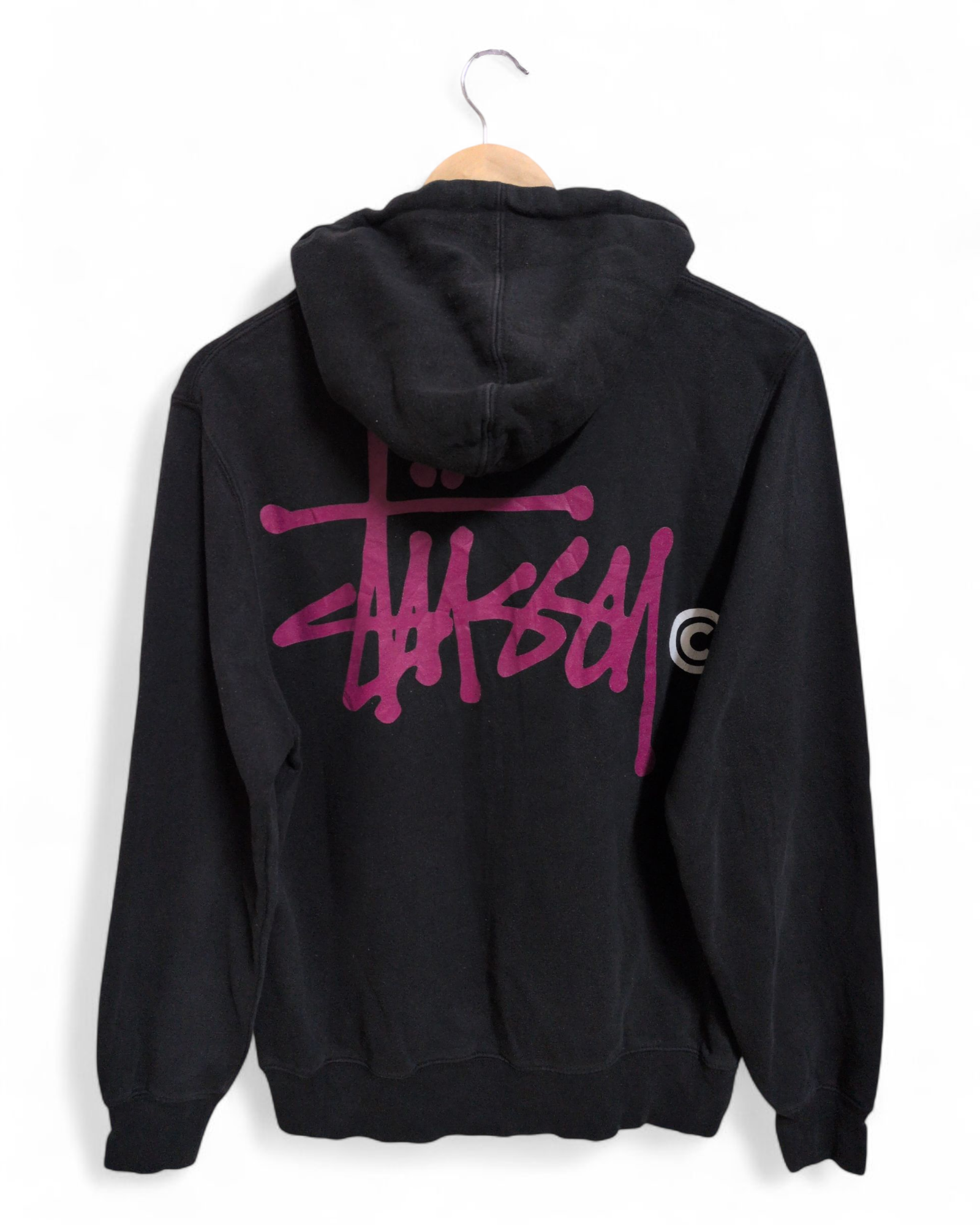 Stussy 00s Basic Logo Hooded Sweatshirt - (M)