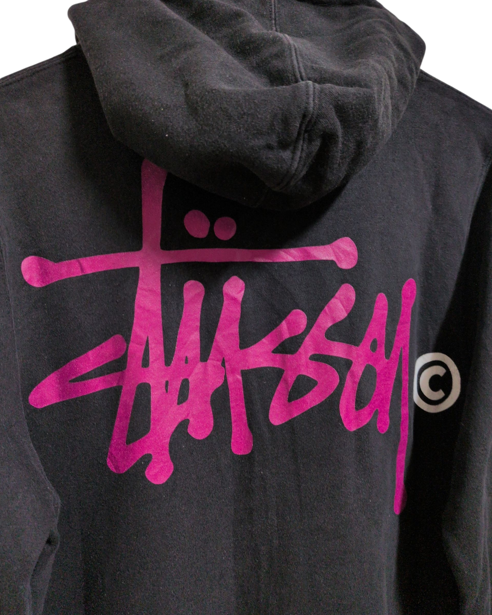 Stussy 00s Basic Logo Hooded Sweatshirt - (M)
