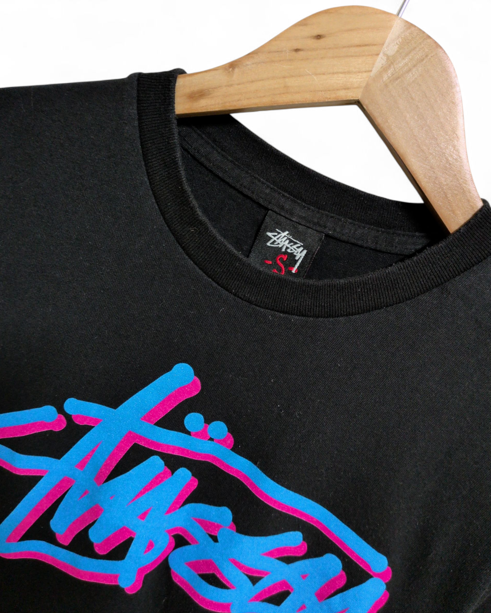 Stussy 00s Neon Logo Tee - (S)