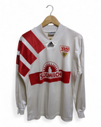 1992-93 Adidas VFB Stuttgart Home L/S Shirt #11 Bobic - (M)