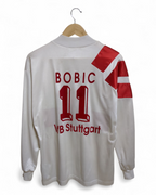 1992-93 Adidas VFB Stuttgart Home L/S Shirt #11 Bobic - (M)