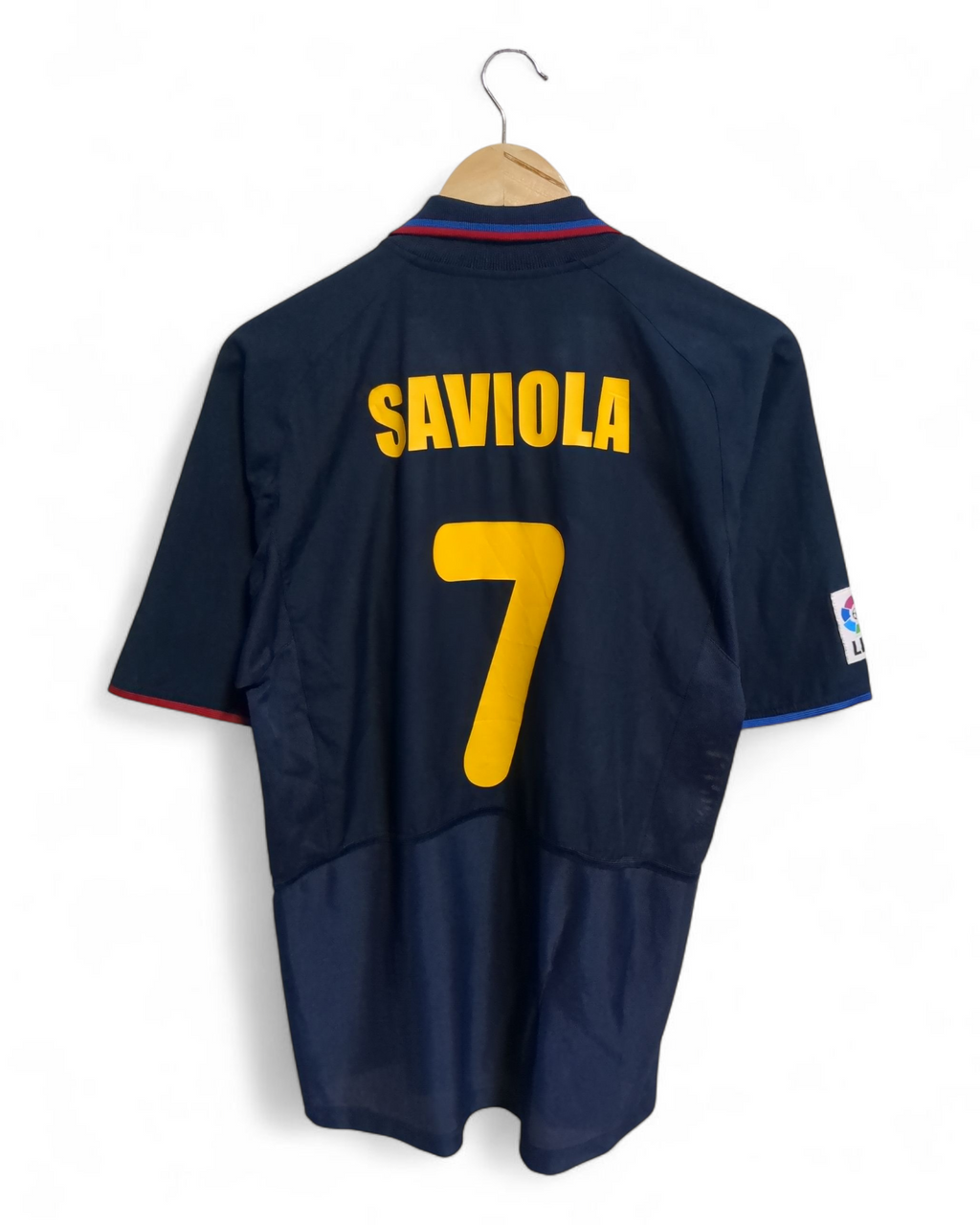 2002-03 Nike Barcelona Away Shirt #7 Saviola - (M)