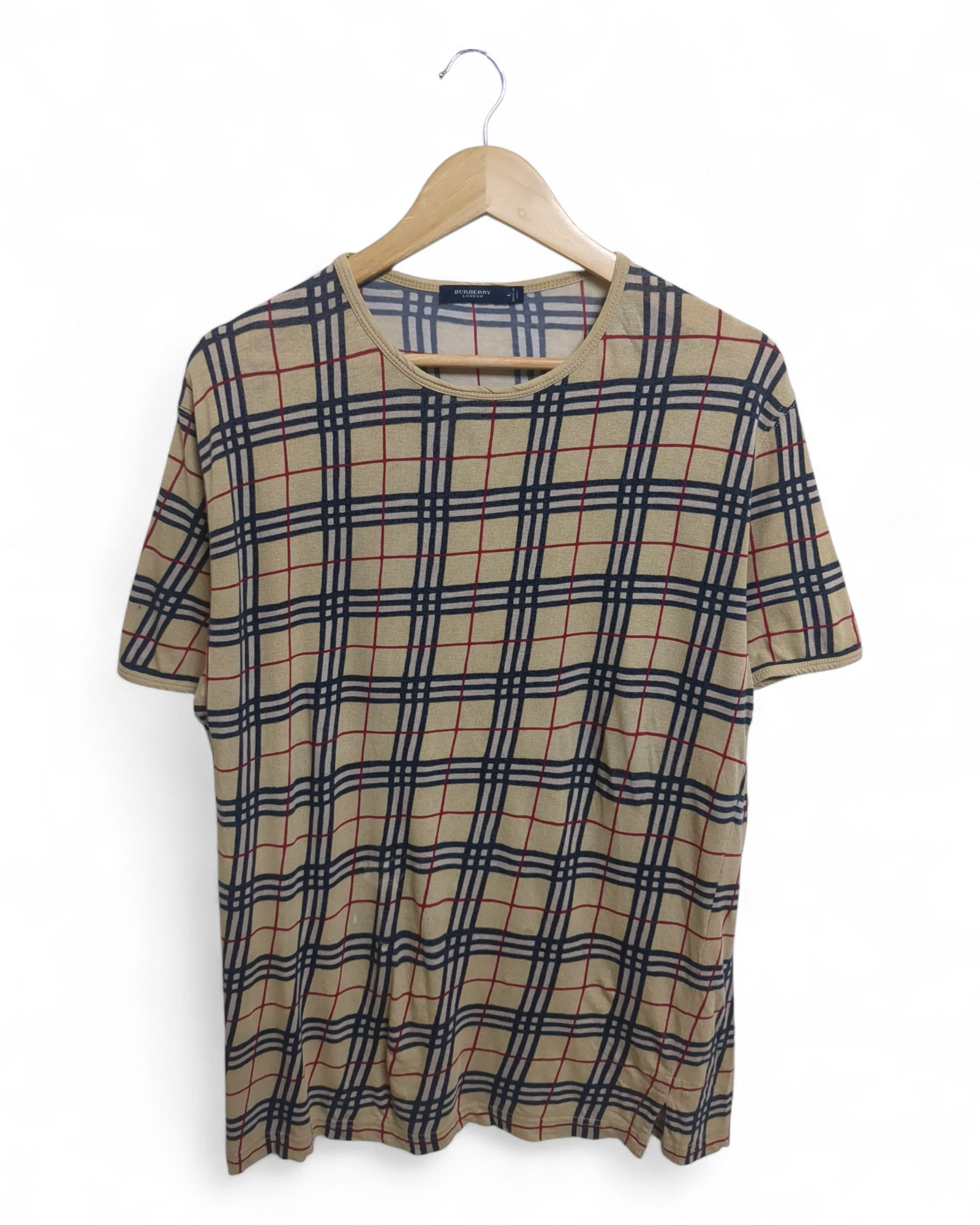 Burberry 00s Classic Pattern Tee - (L)
