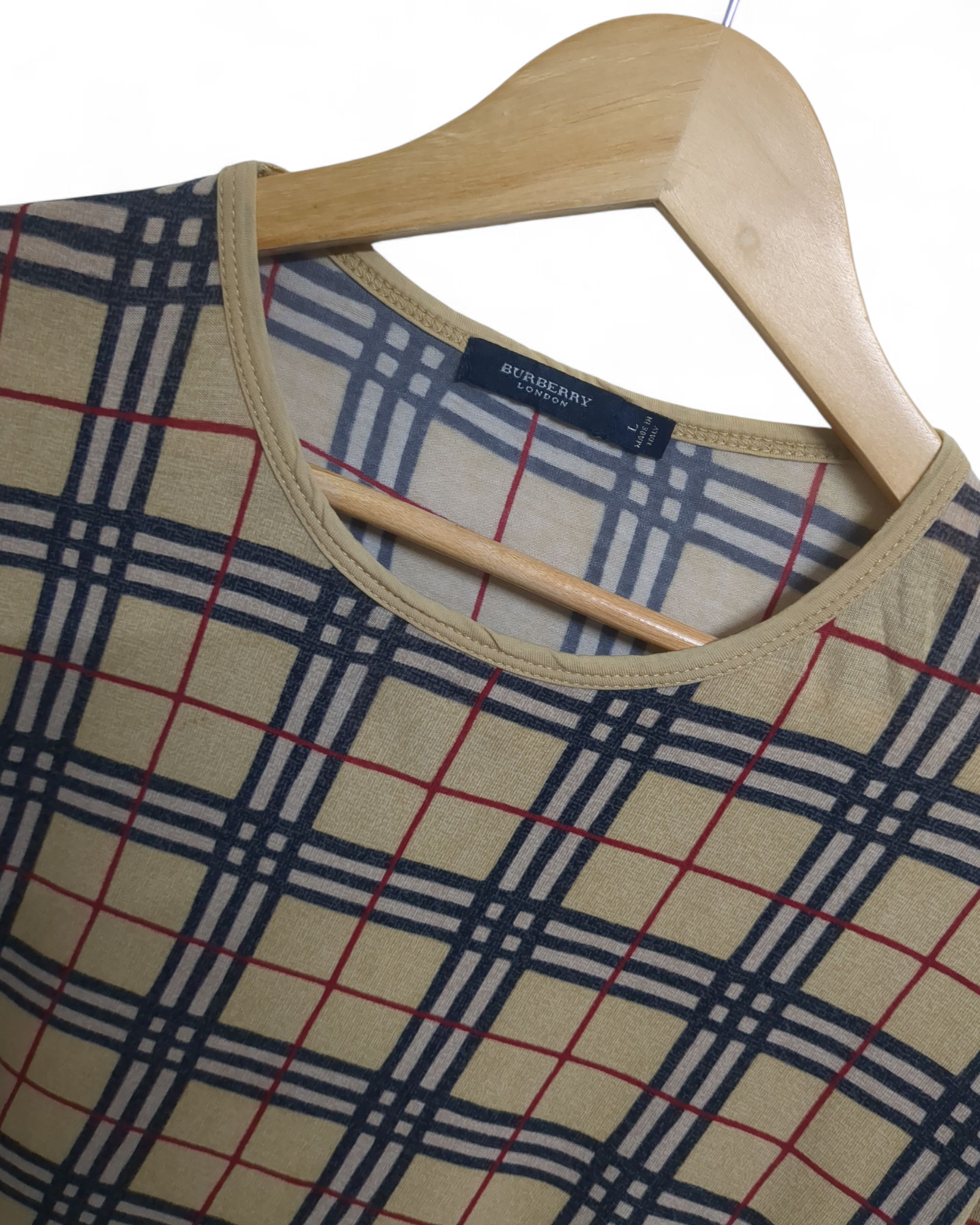 Burberry 00s Classic Pattern Tee - (L)