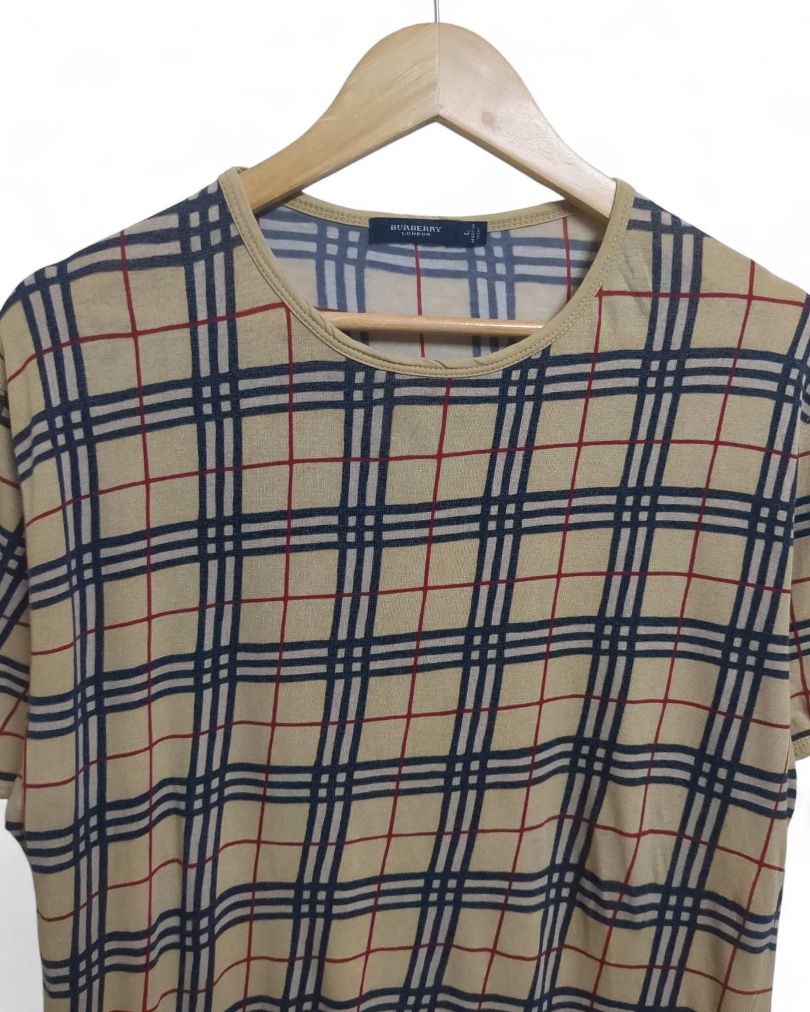 Burberry 00s Classic Pattern Tee - (L)
