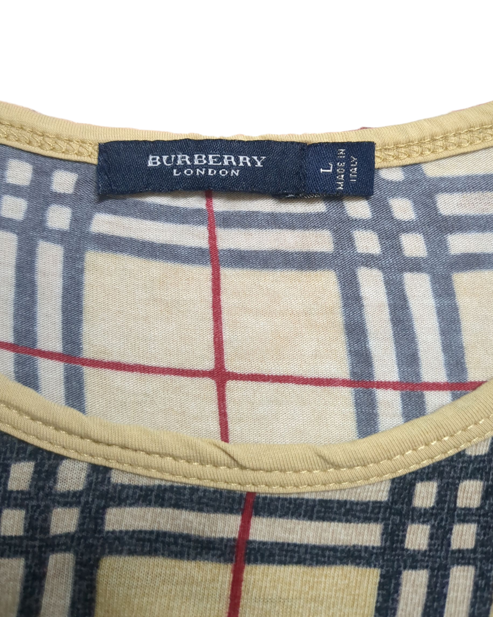Burberry 00s Classic Pattern Tee - (L)