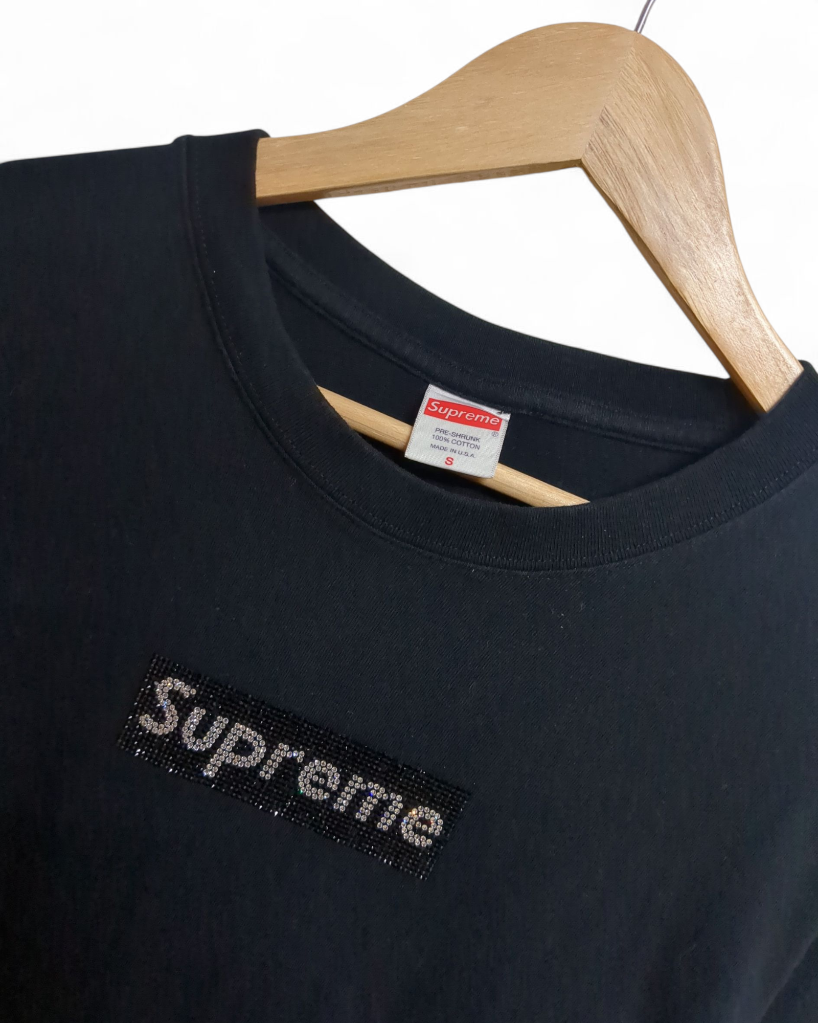 Supreme Swarovski Box Logo SS19 Tee - (M)