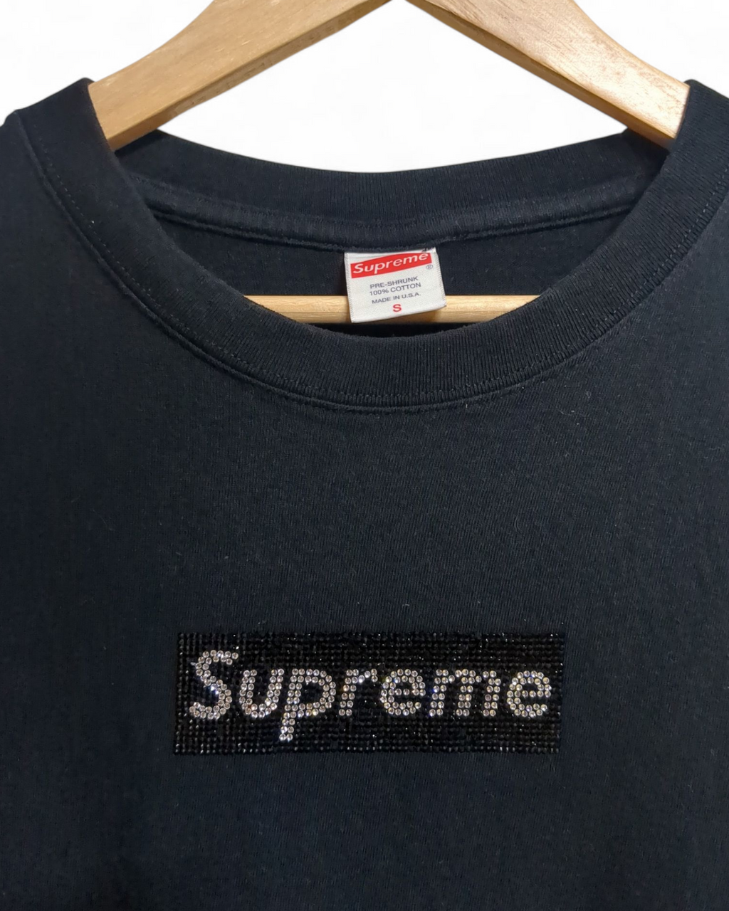 Supreme Swarovski Box Logo SS19 Tee - (M)