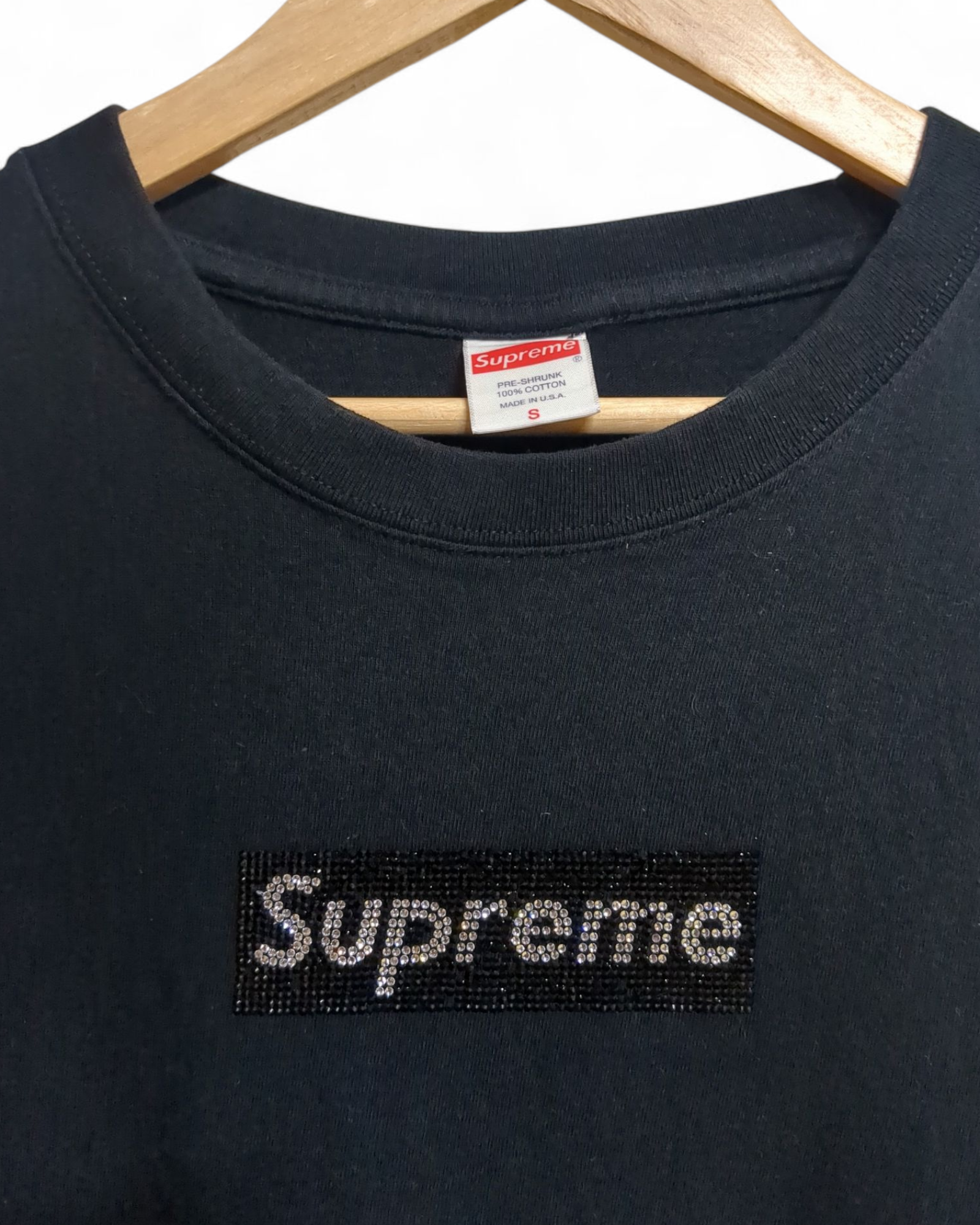 Supreme Swarovski Box Logo SS19 Tee - (M)