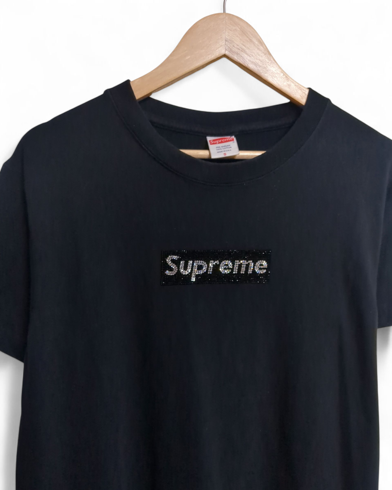 Supreme Swarovski Box Logo SS19 Tee - (M)