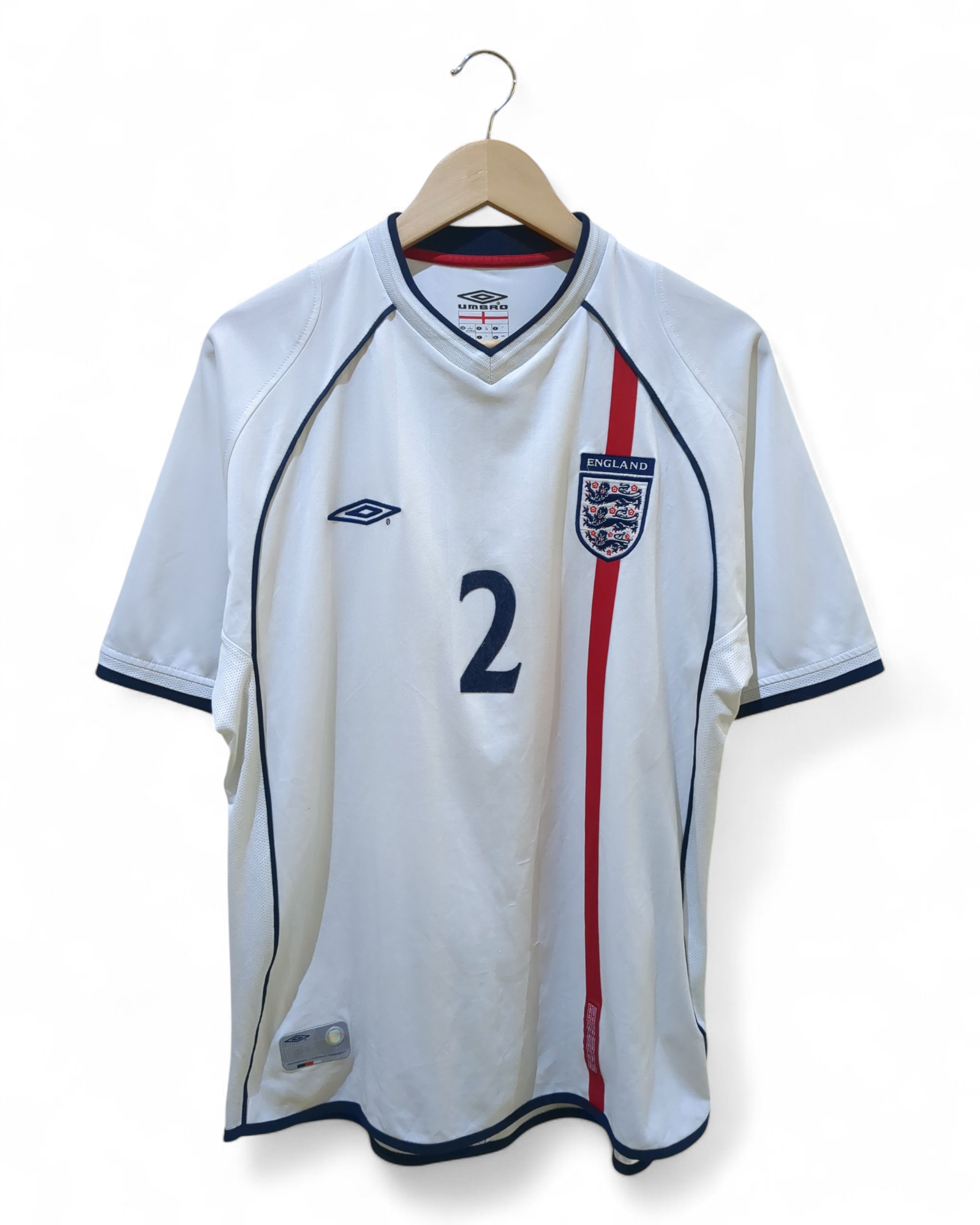 2001-03 Umbro England Home Shirt #2 Neville - (L)