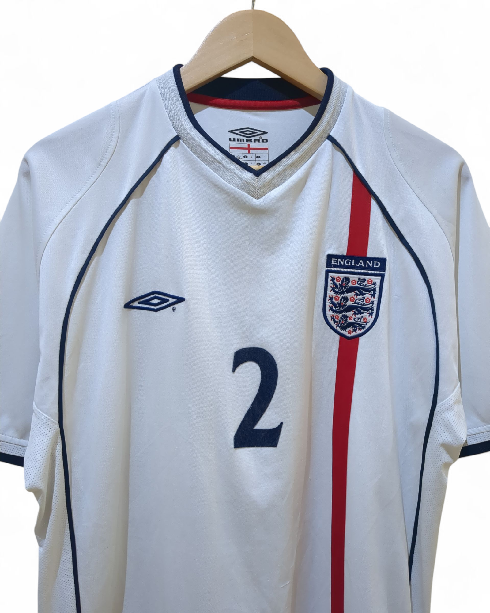 2001-03 Umbro England Home Shirt #2 Neville - (L)