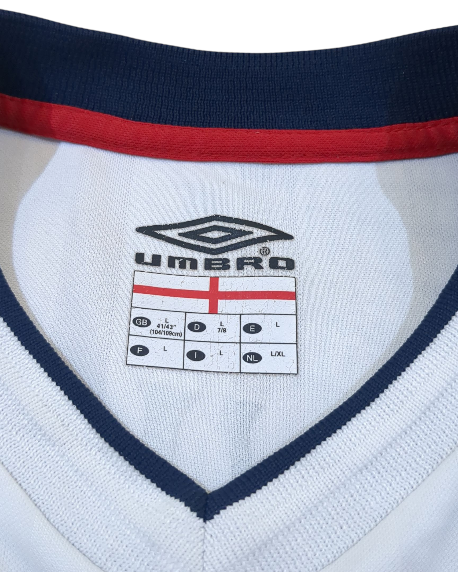 2001-03 Umbro England Home Shirt #2 Neville - (L)