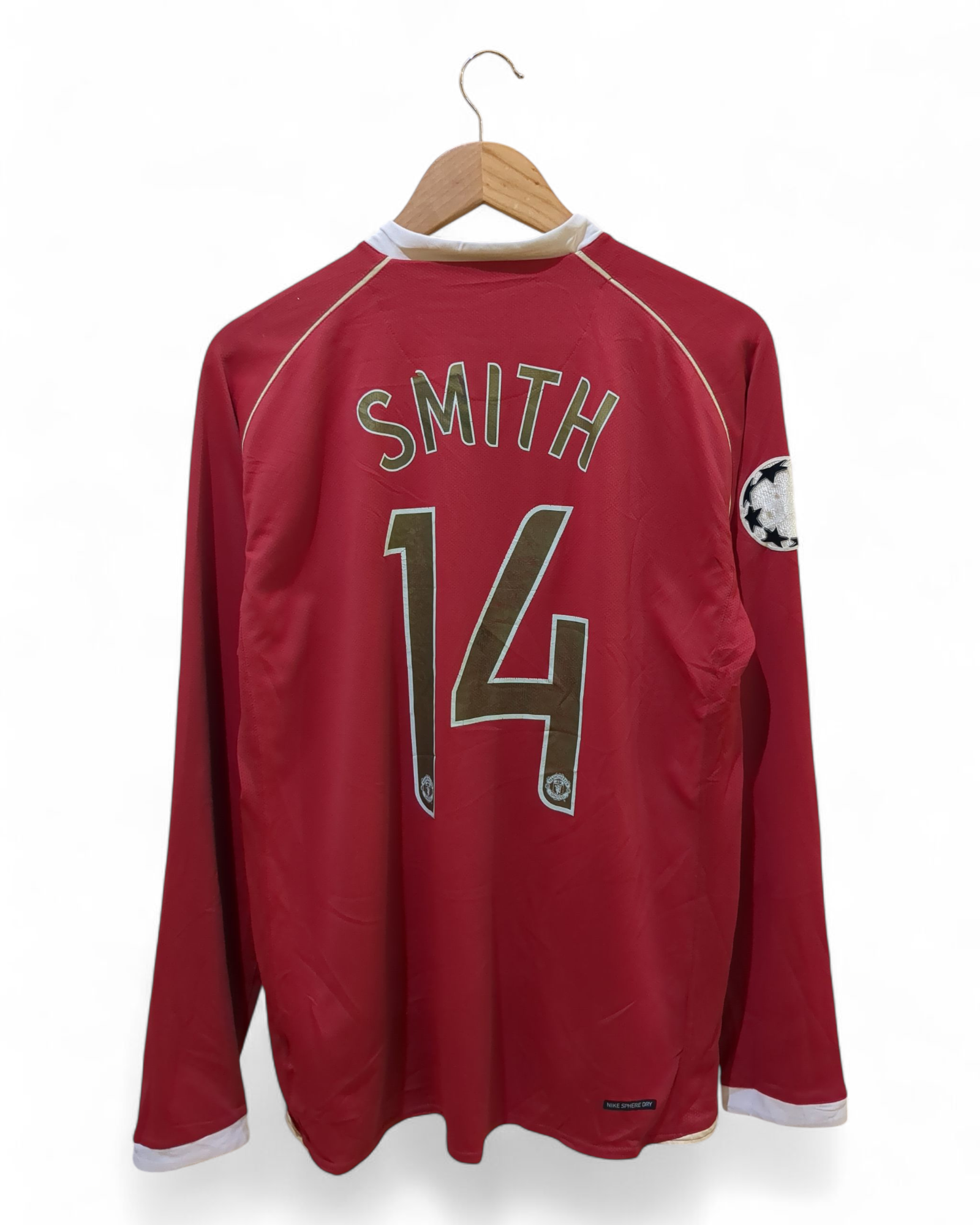 2006-07 Nike Manchester United UCL Home Shirt #14 Smith - (L)