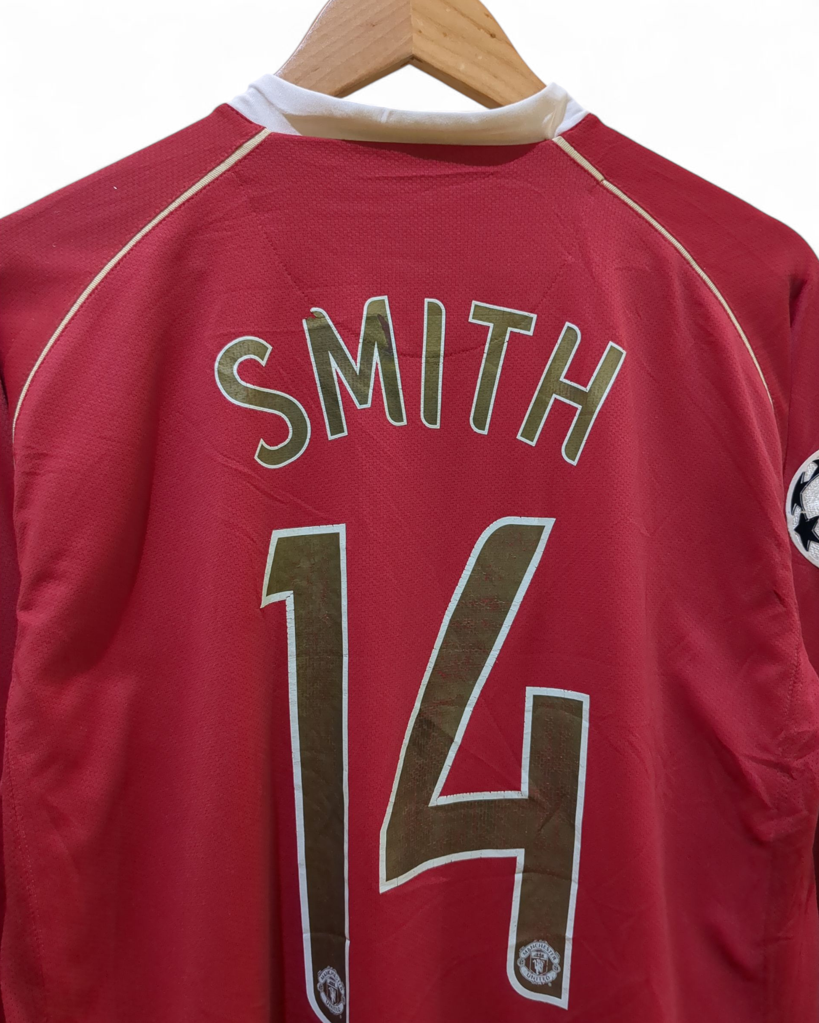 2006-07 Nike Manchester United UCL Home Shirt #14 Smith - (L)