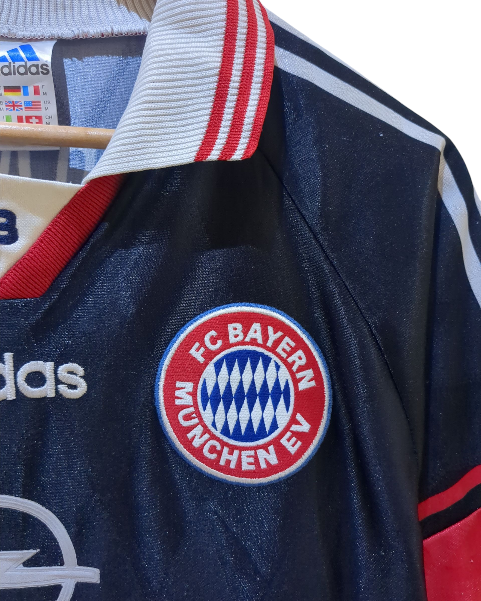 1997-99 Adidas Bayern Munich Home Shirt #14 Basler with Shorts - (L)