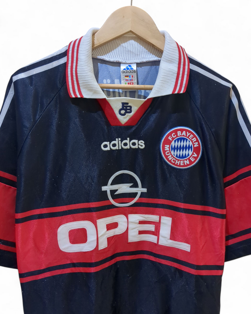 1997-99 Adidas Bayern Munich Home Shirt #14 Basler with Shorts - (L)