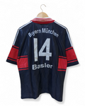 1997-99 Bayern Munich Adidas Home Shirt #14 Basler with Shorts - (L)