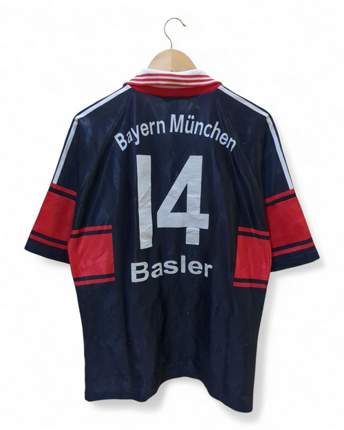 1997-99 Adidas Bayern Munich Home Shirt #14 Basler with Shorts - (L)