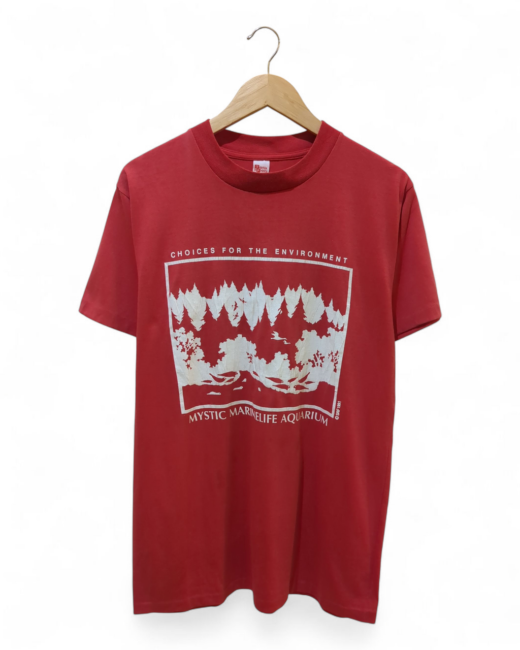 Textile Prints 90s Mystic Marinelife Aquarium Single Stitch Tee - (M)