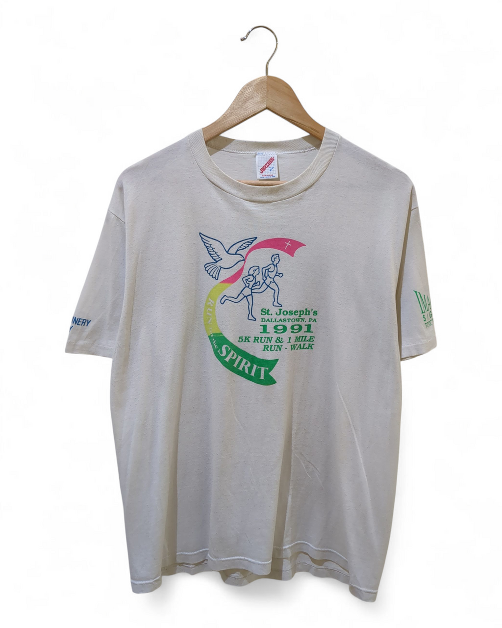 Jerzees 90s 5K Run Single Stitch Tee - (L)