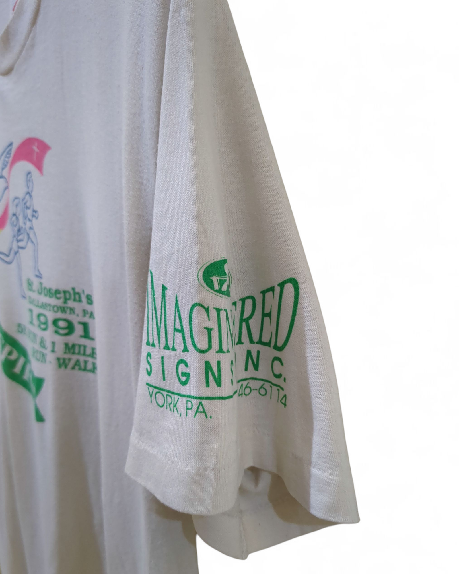 Jerzees 90s 5K Run Single Stitch Tee - (L)