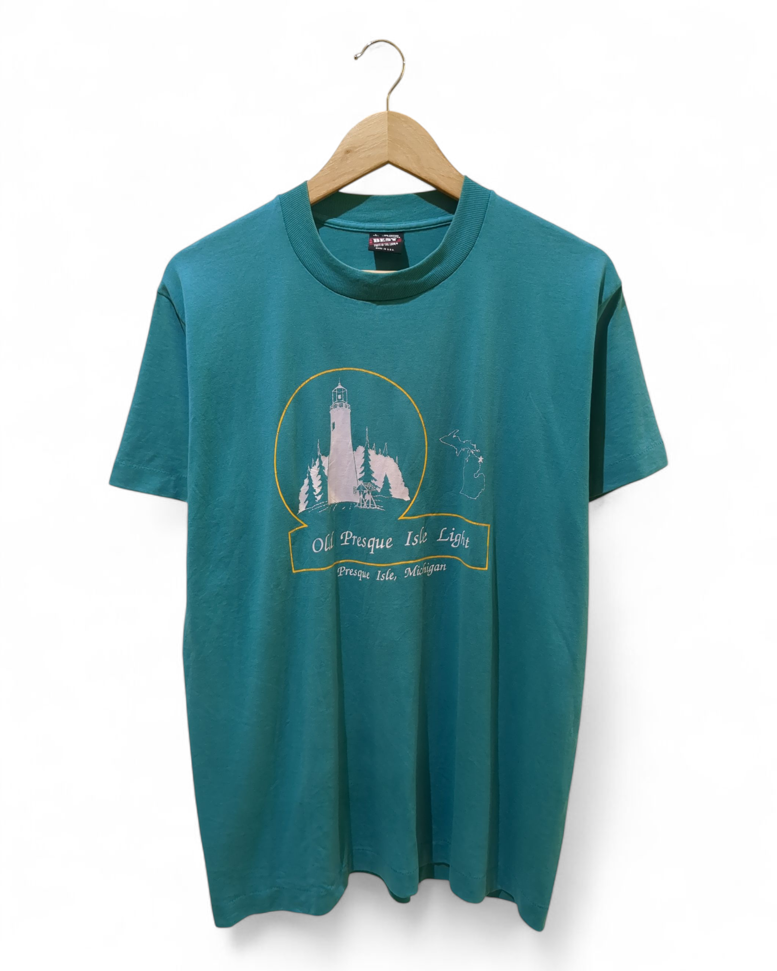 Fruit Of The Loom 90s Presque Isle Single Stitch Tee - (L)