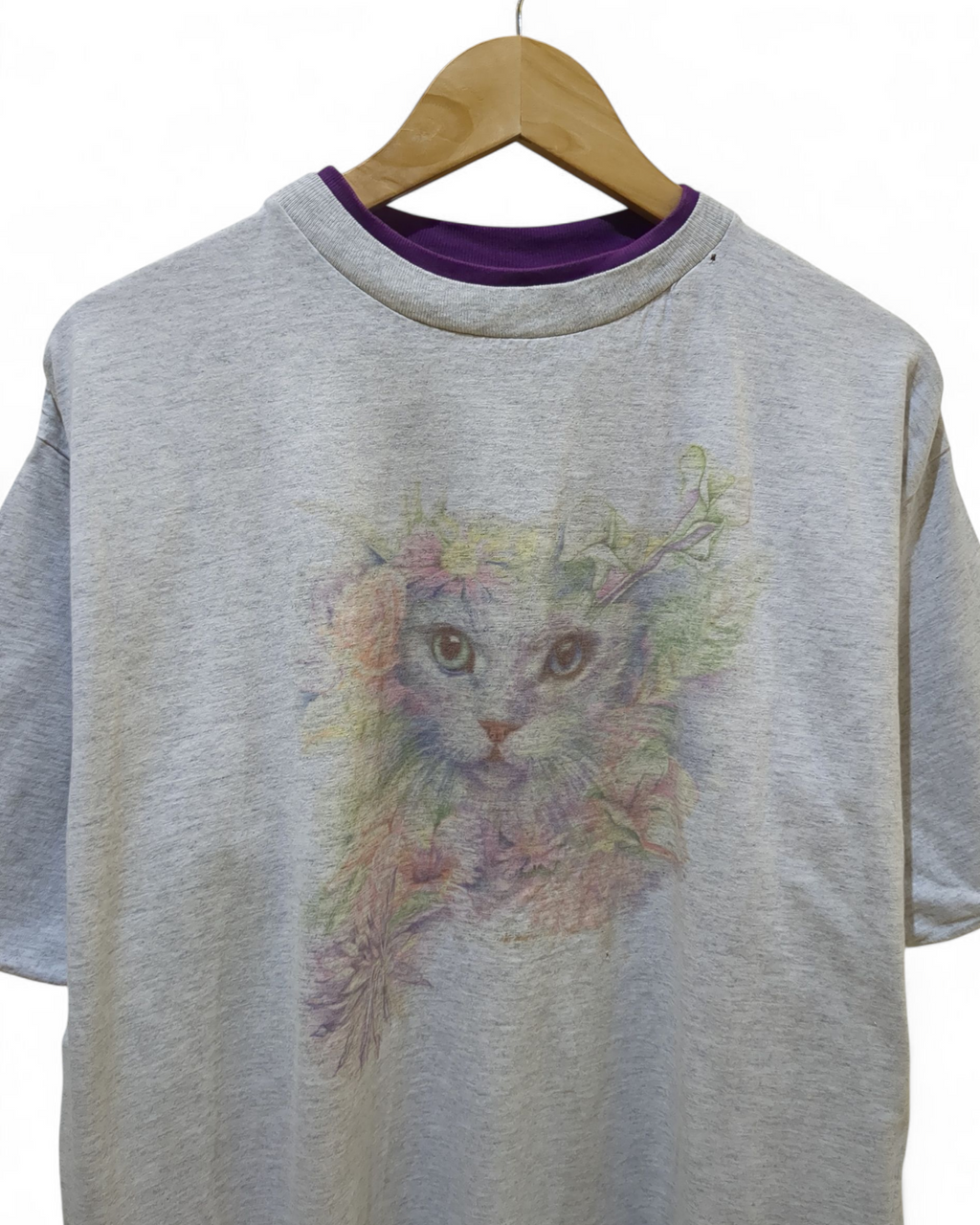 Murina 90s Cat Floral Screen Tee - (L)