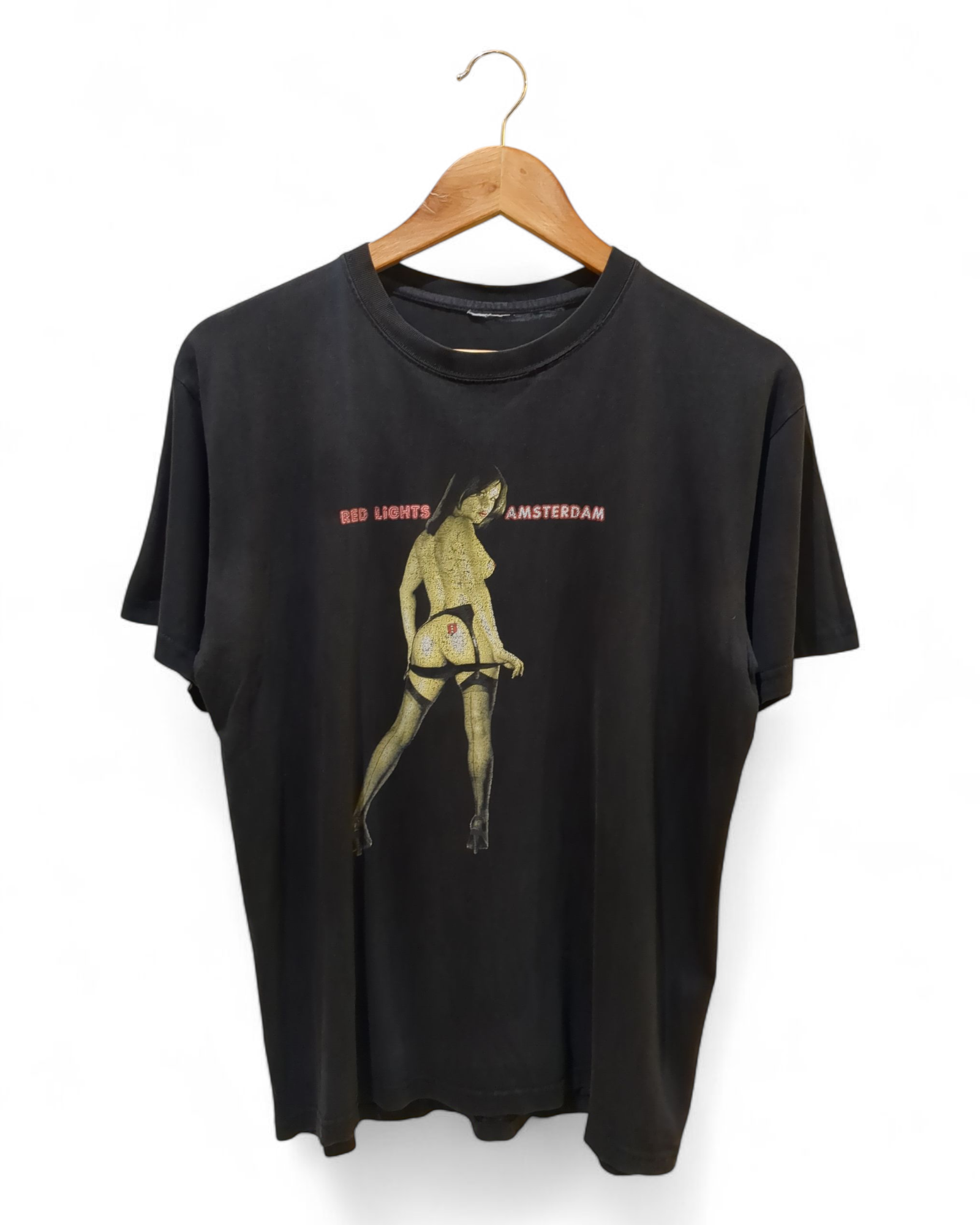 Vintage Red Lights Amsterdam Tee - (M)