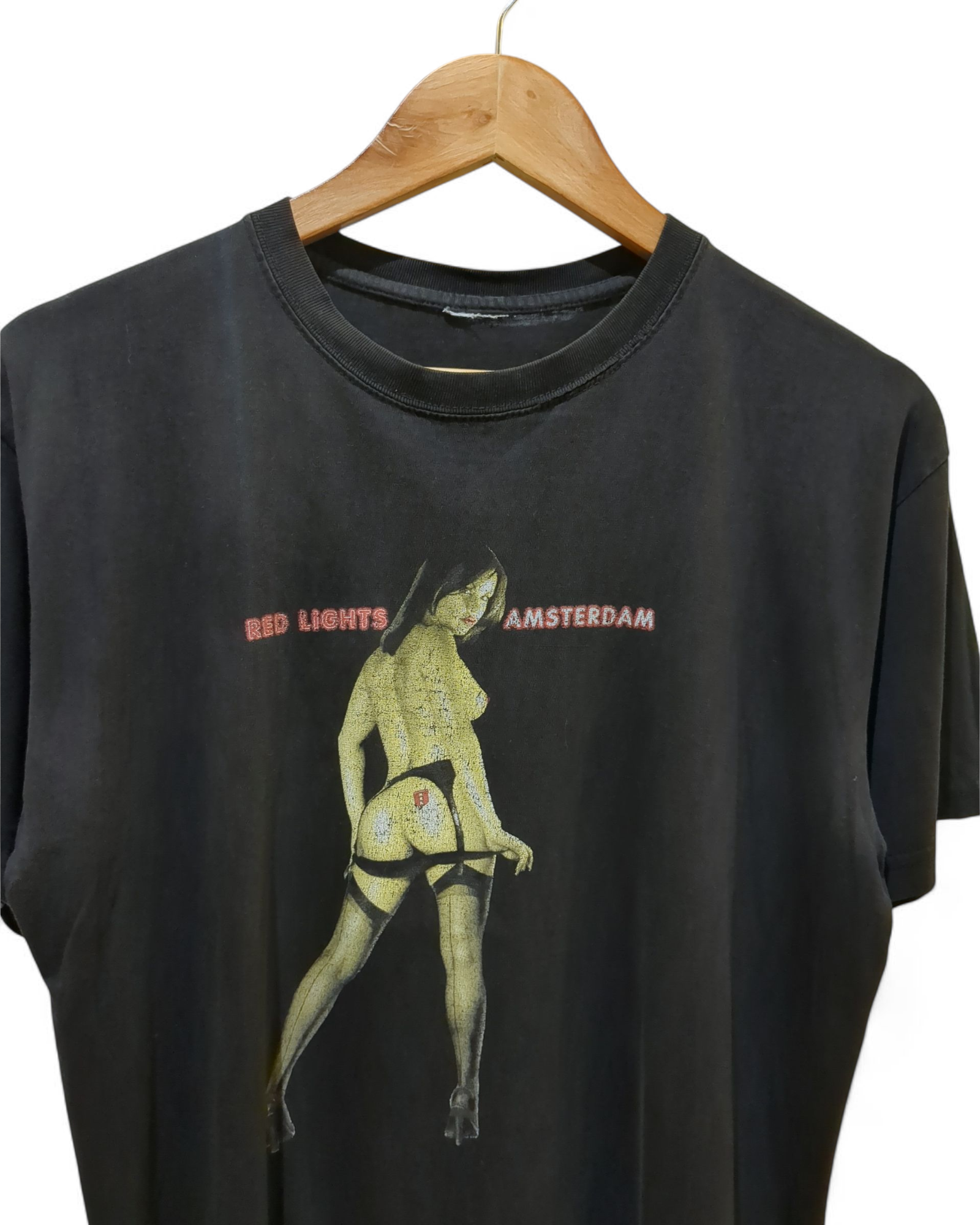 Vintage Red Lights Amsterdam Tee - (M)