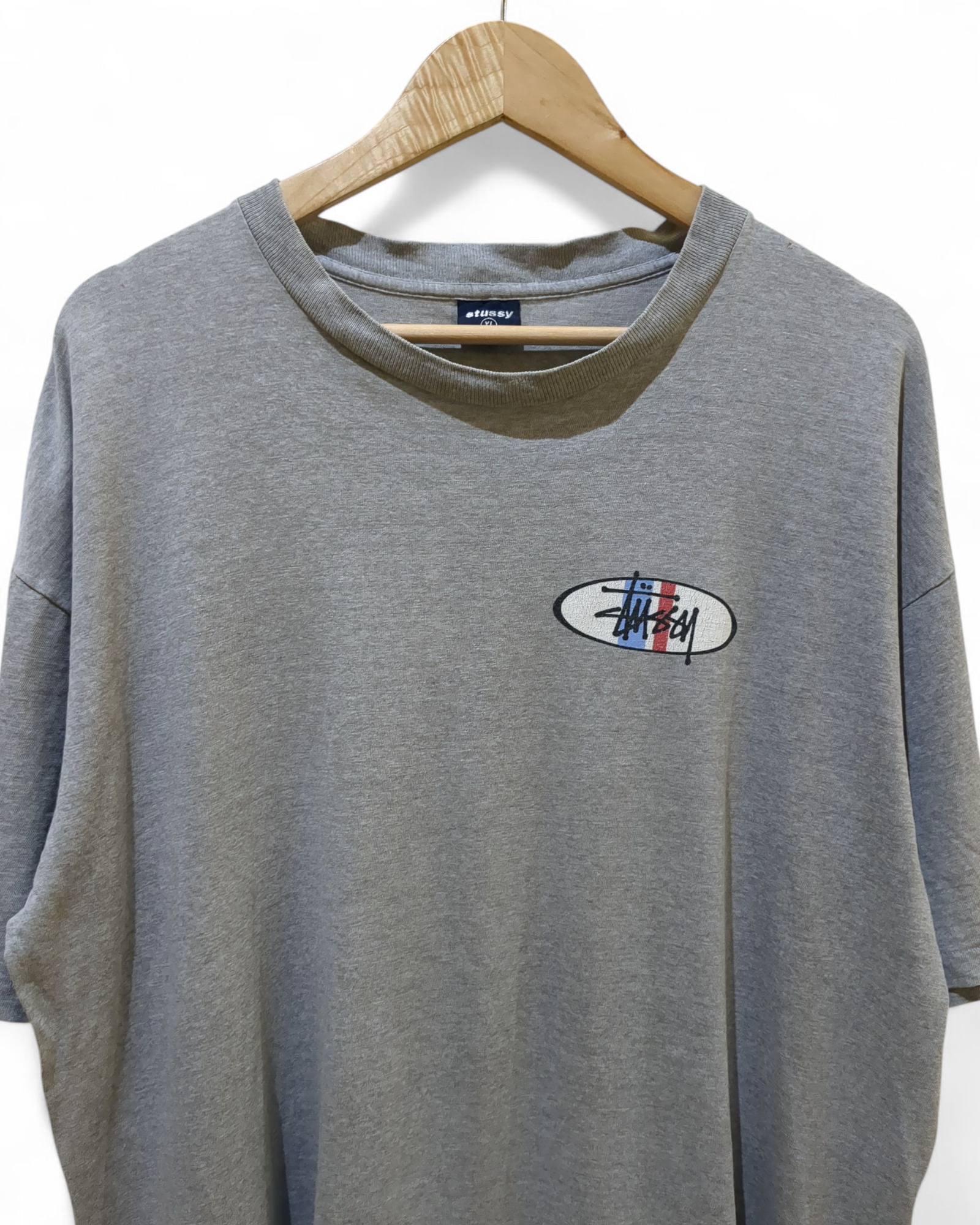 Stussy 90s Oval Logo Single Stitch Tee - (XL)