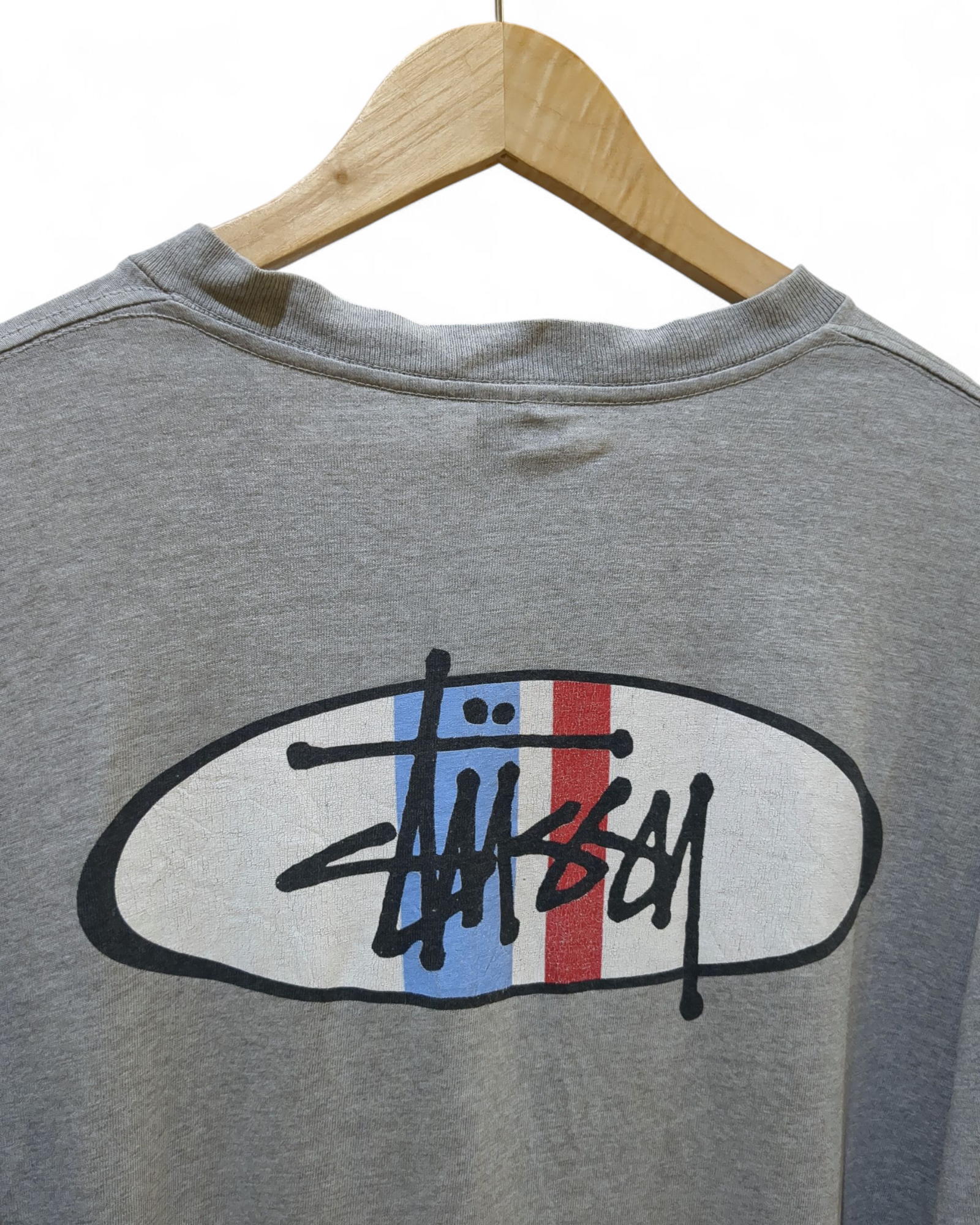Stussy 90s Oval Logo Single Stitch Tee - (XL)