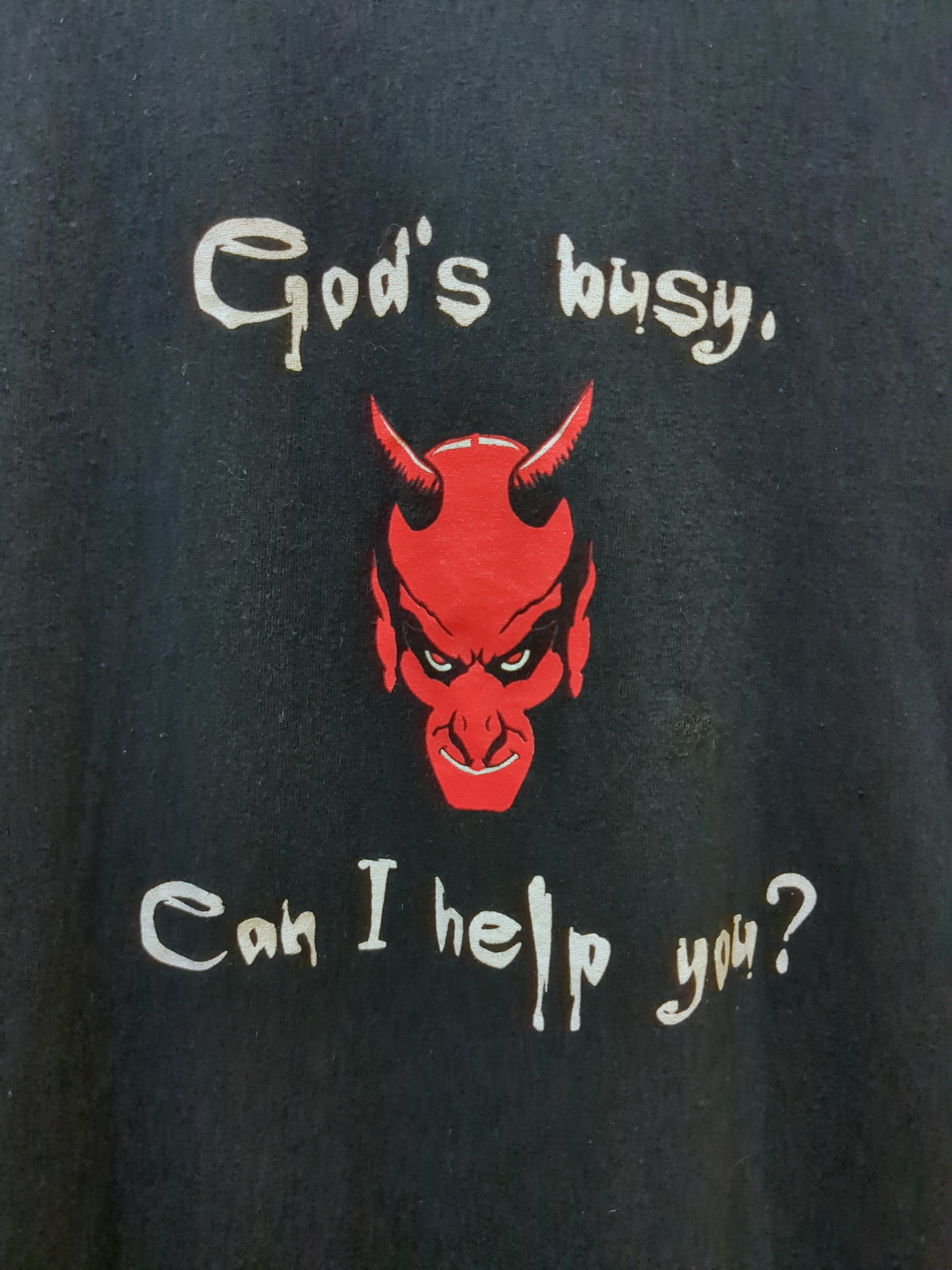 Fruit Of The Loom 2004 God's Busy Can I Help You Tee - (M)