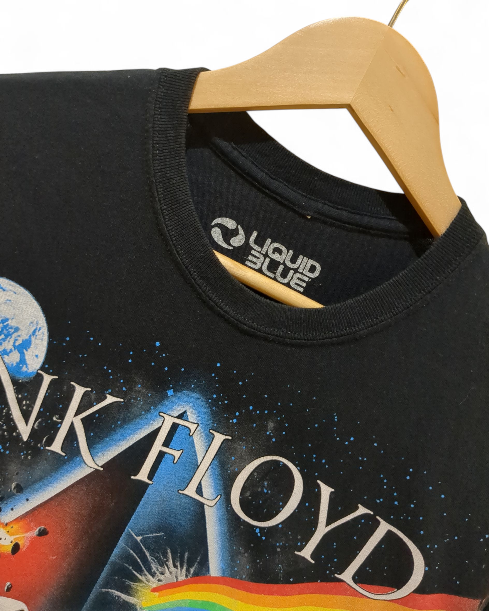 Liquid Blue Pink Floyd Bright Side Of The Moon Tee - (S)