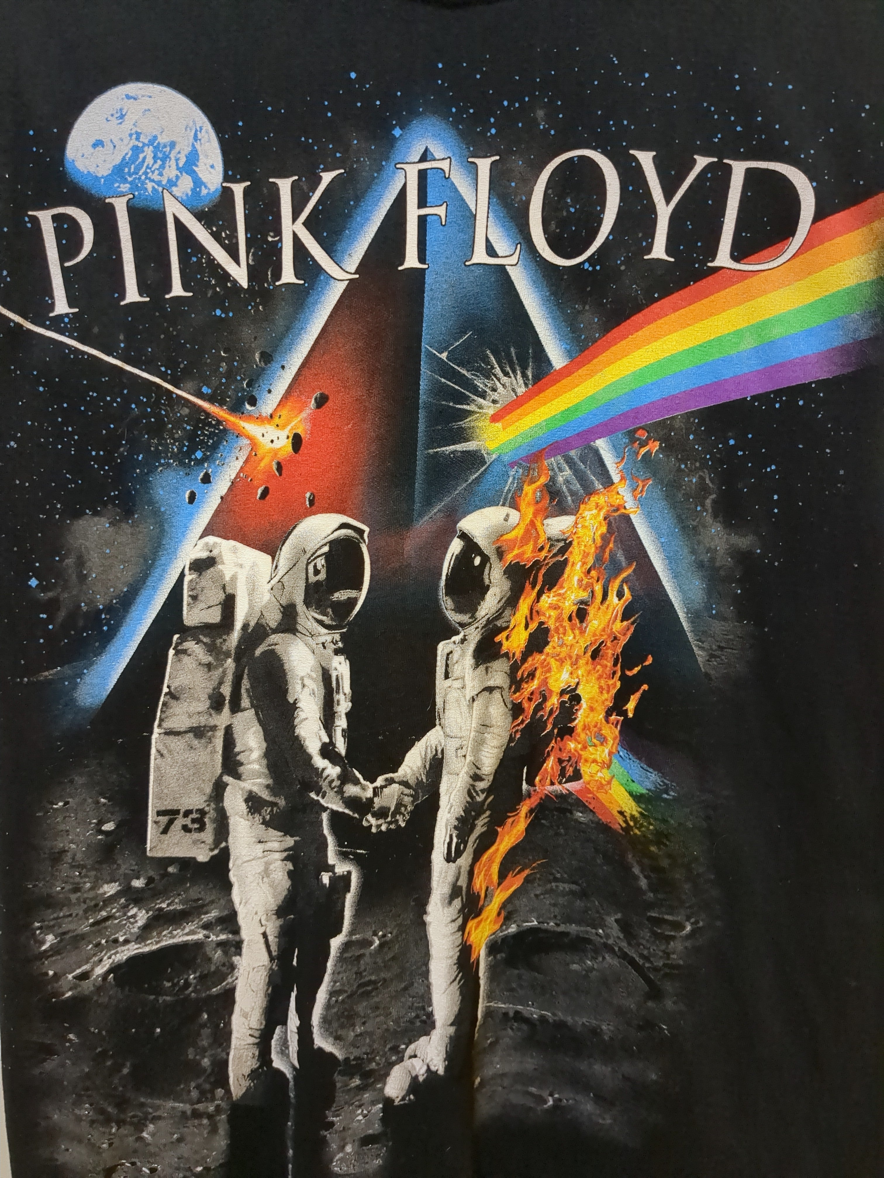 Liquid Blue Pink Floyd Bright Side Of The Moon Tee - (S)