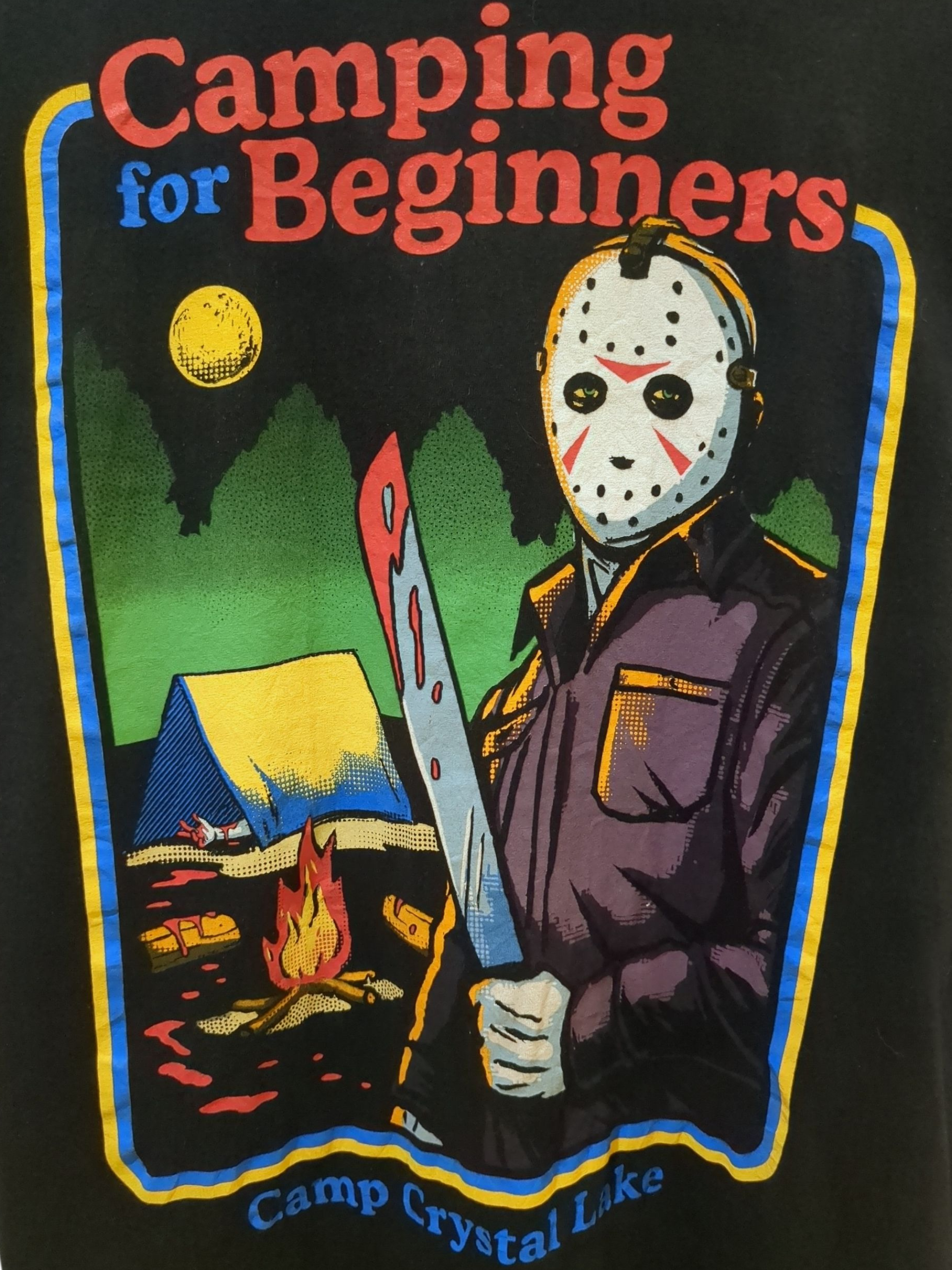 Gildan Friday The 13th Camping For Beginners Tee - (S)