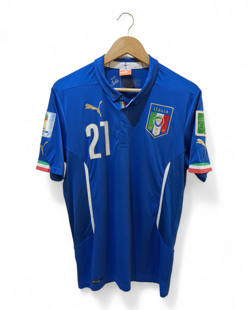 2014-15 Italy Home Shirt #21 Pirlo - (M)
