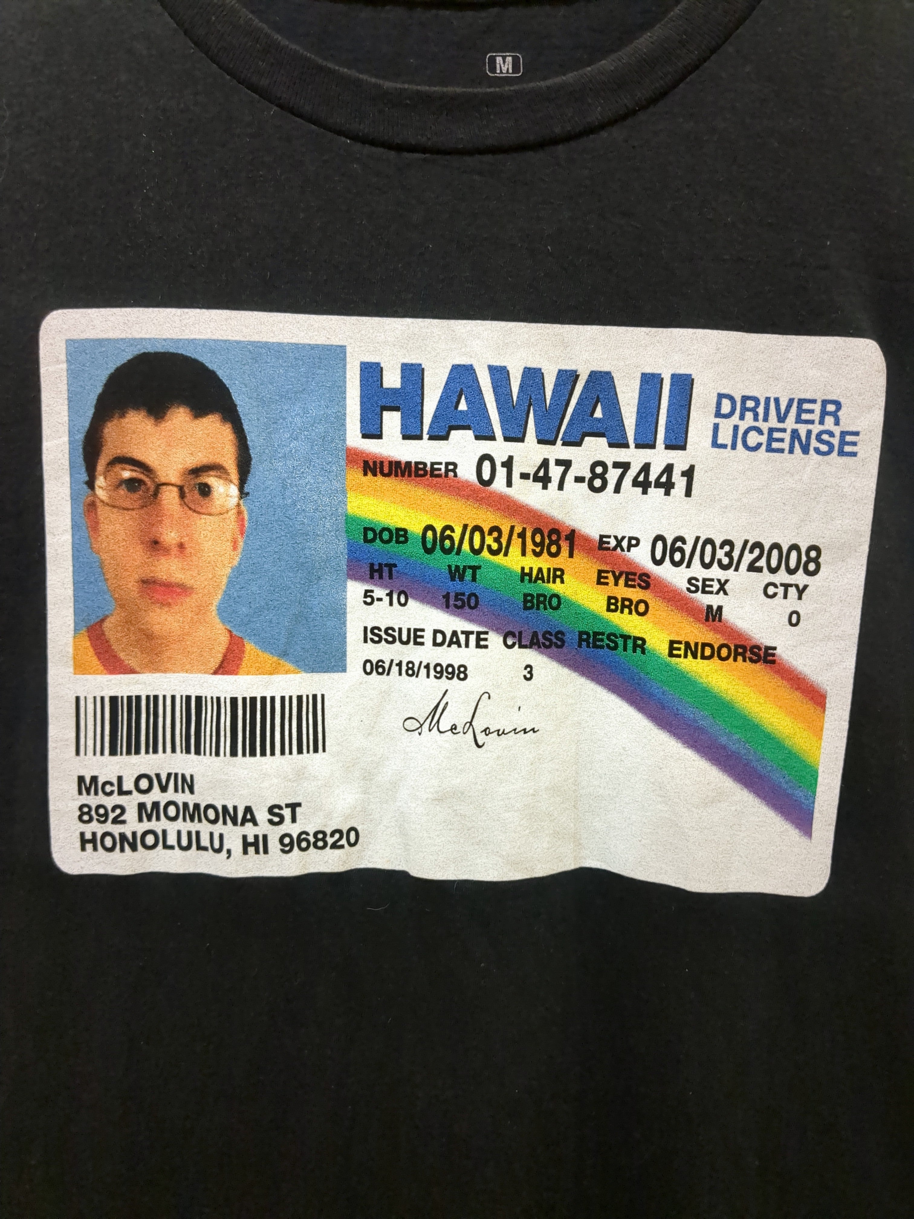 Superbad McLovin ID Graphic Tee - (M)