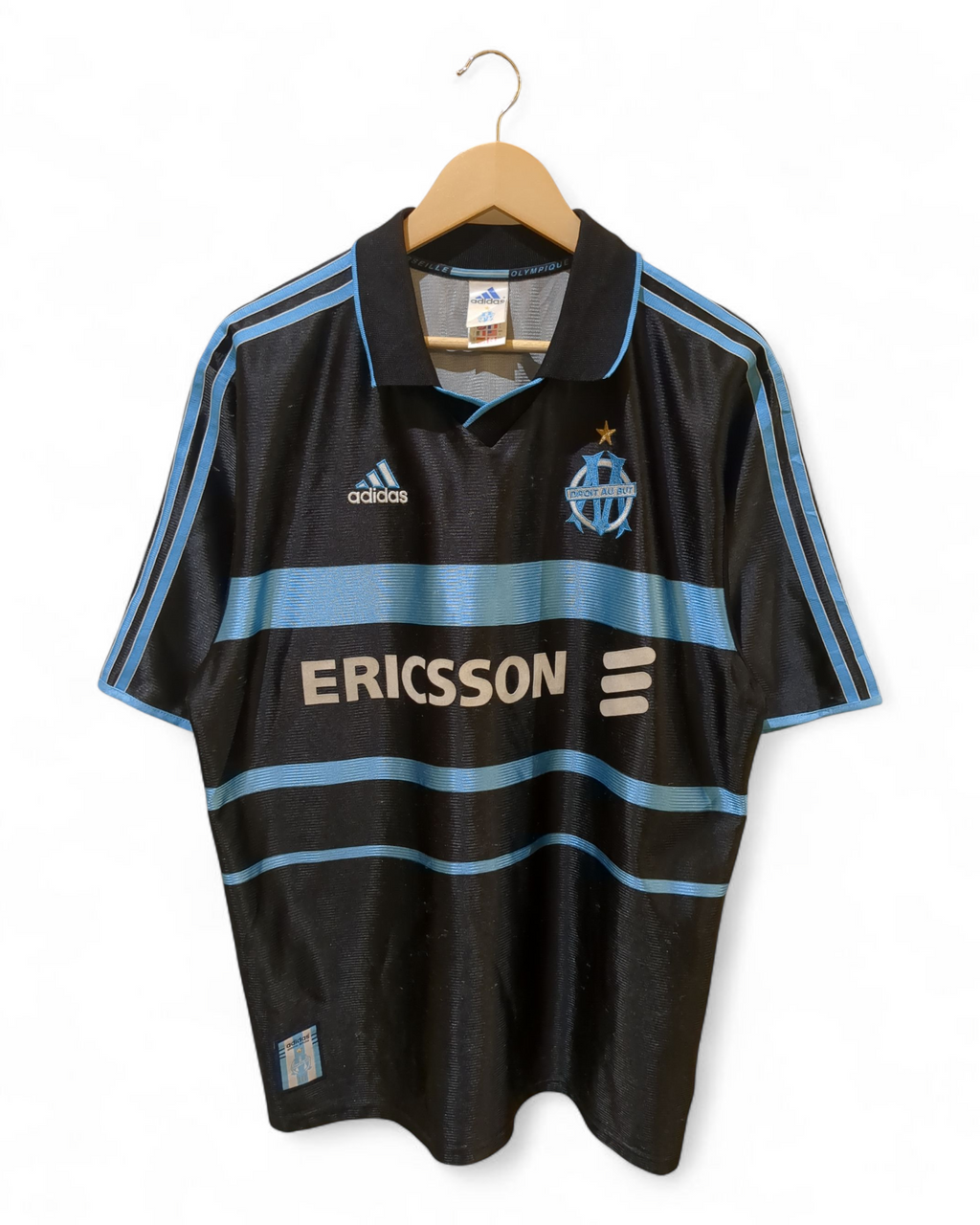 1999-00 Adidas Olympique Marseille Third Shirt #3 Perez - (L)