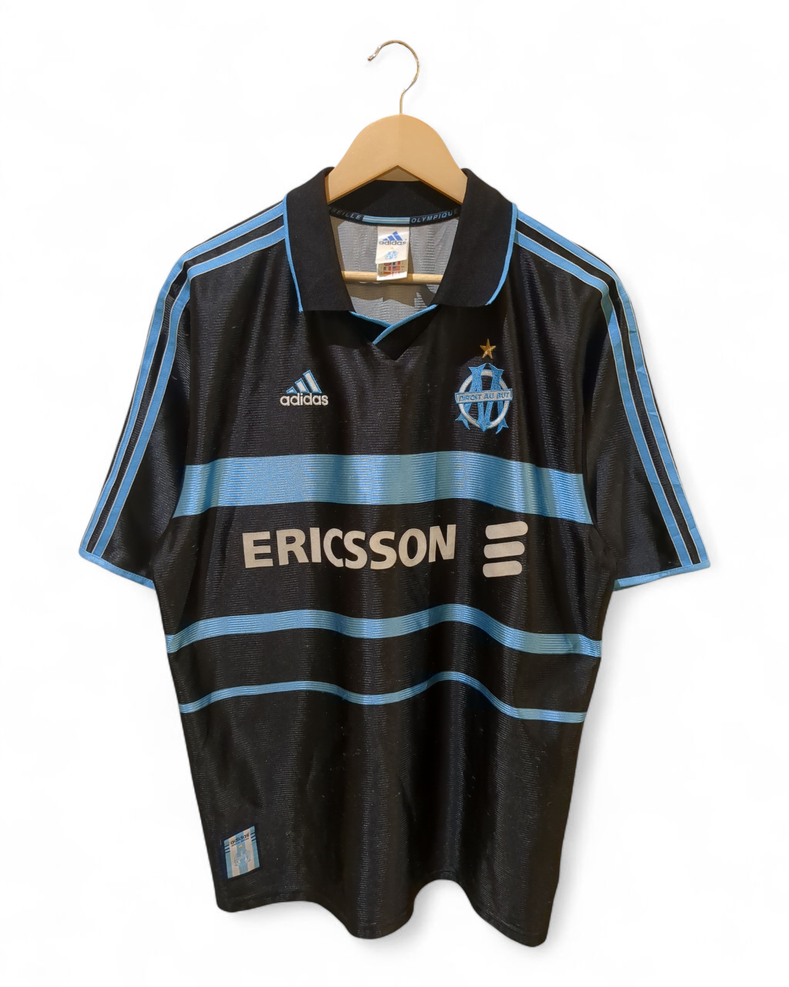 1999-00 Adidas Olympique Marseille Third Shirt #3 Perez - (L)